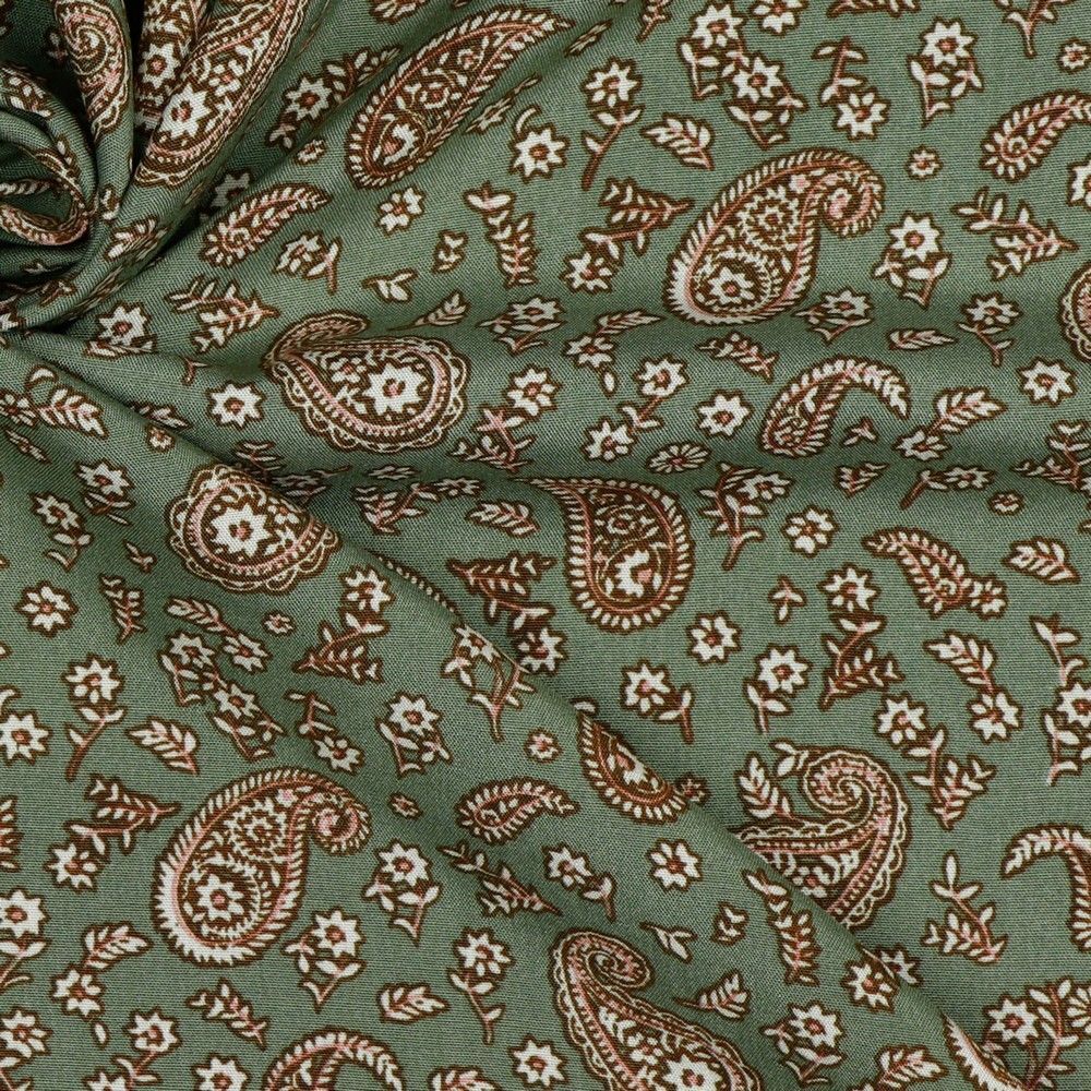 Gorgeous radiance paisley viscose Dress Fabric M1858
