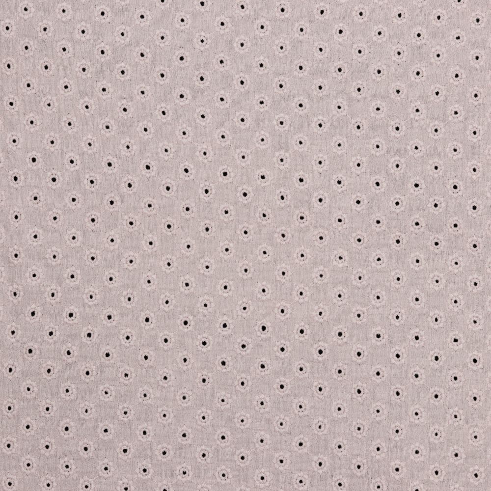 Double gauze embroidery flowers dress blouse Fabric M1837