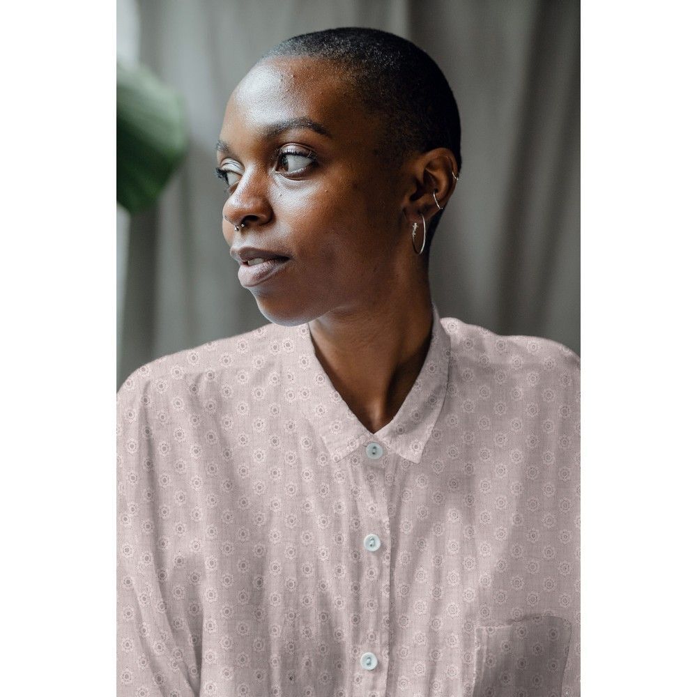 Double gauze embroidery flowers dress blouse Fabric M1837