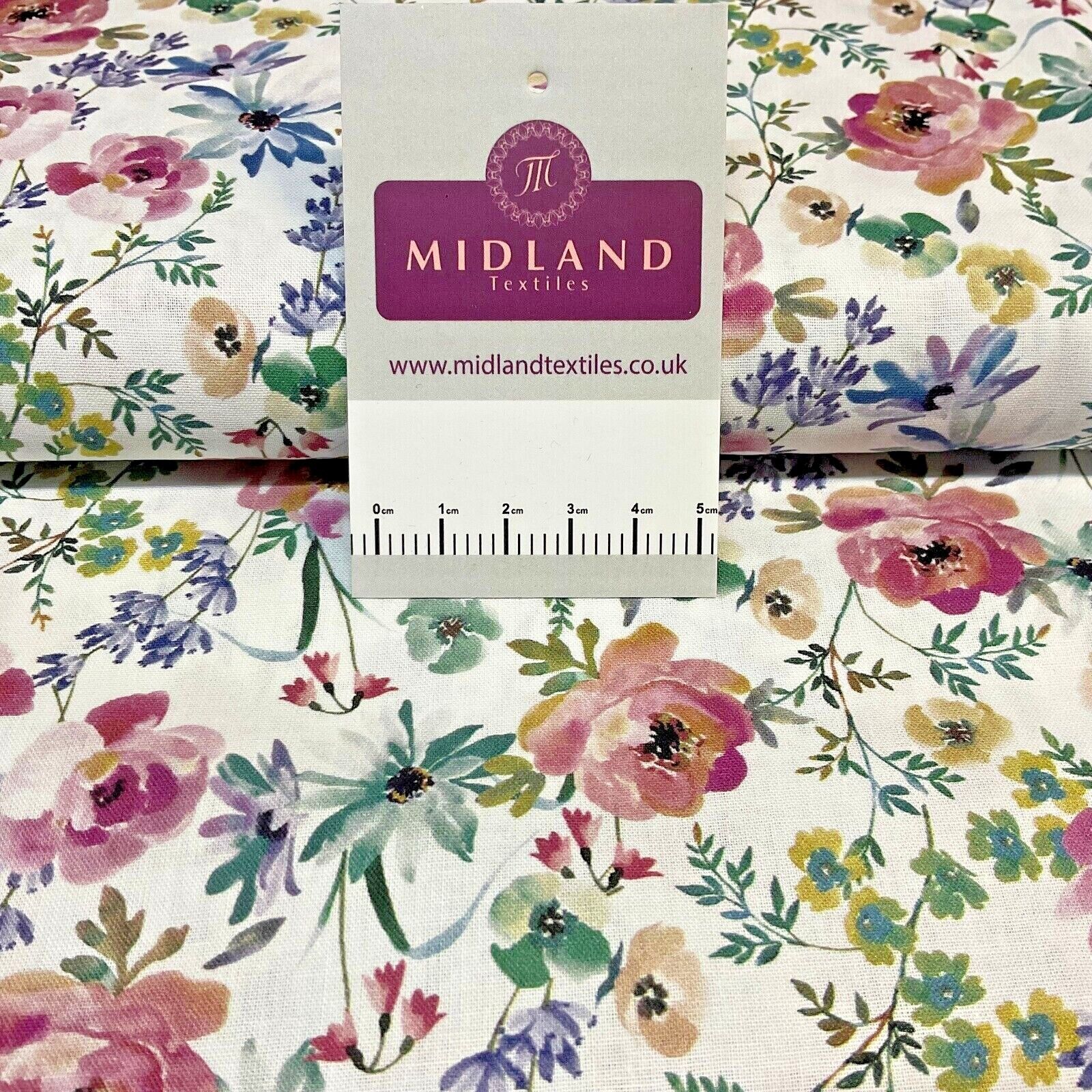 Floral flower poplin Dress Fabric M1857