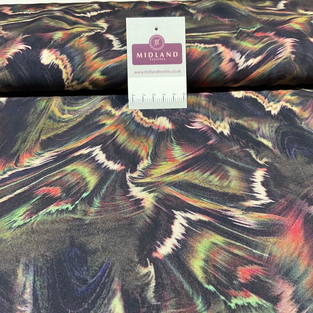 Gorgeous multi radiance abstract viscose Dress Fabric M1853