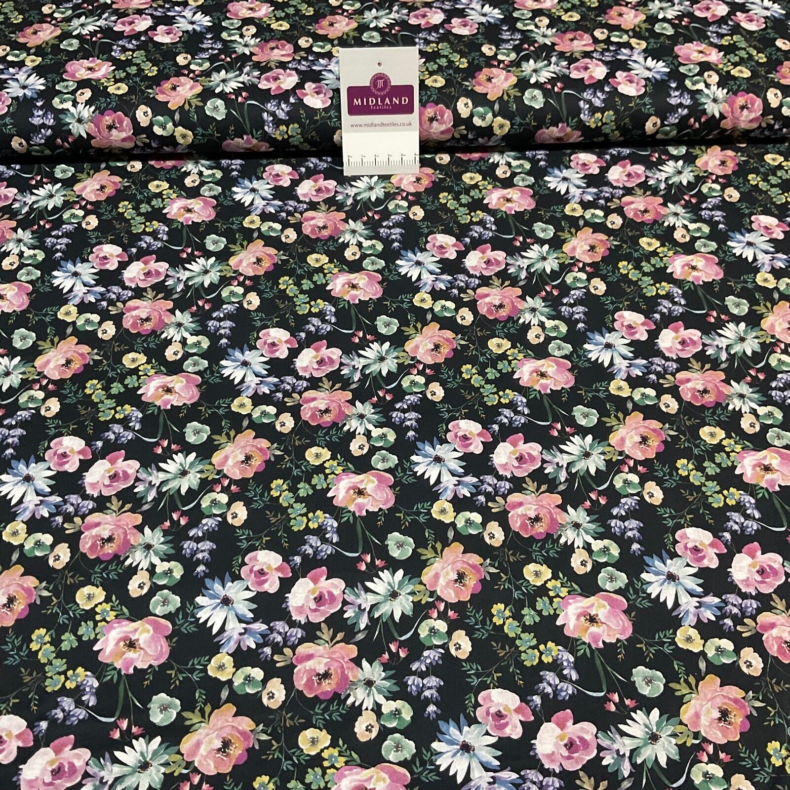 Floral flower poplin Dress Fabric M1857