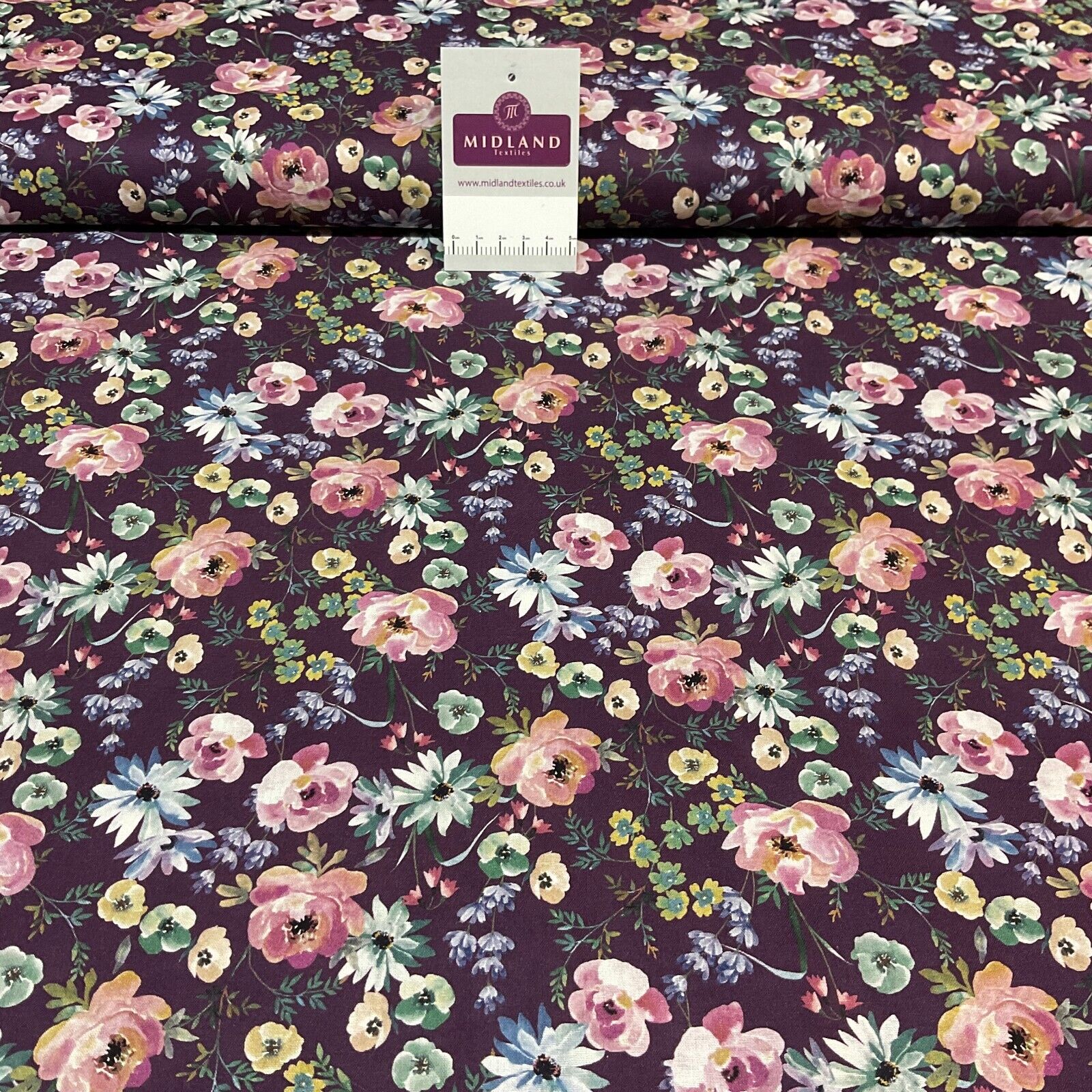 Floral flower poplin Dress Fabric M1857