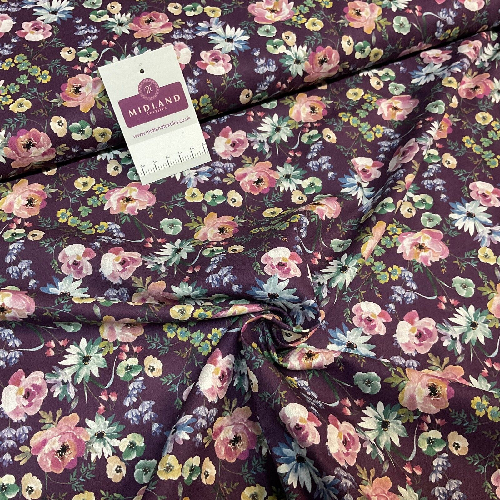 Floral flower poplin Dress Fabric M1857