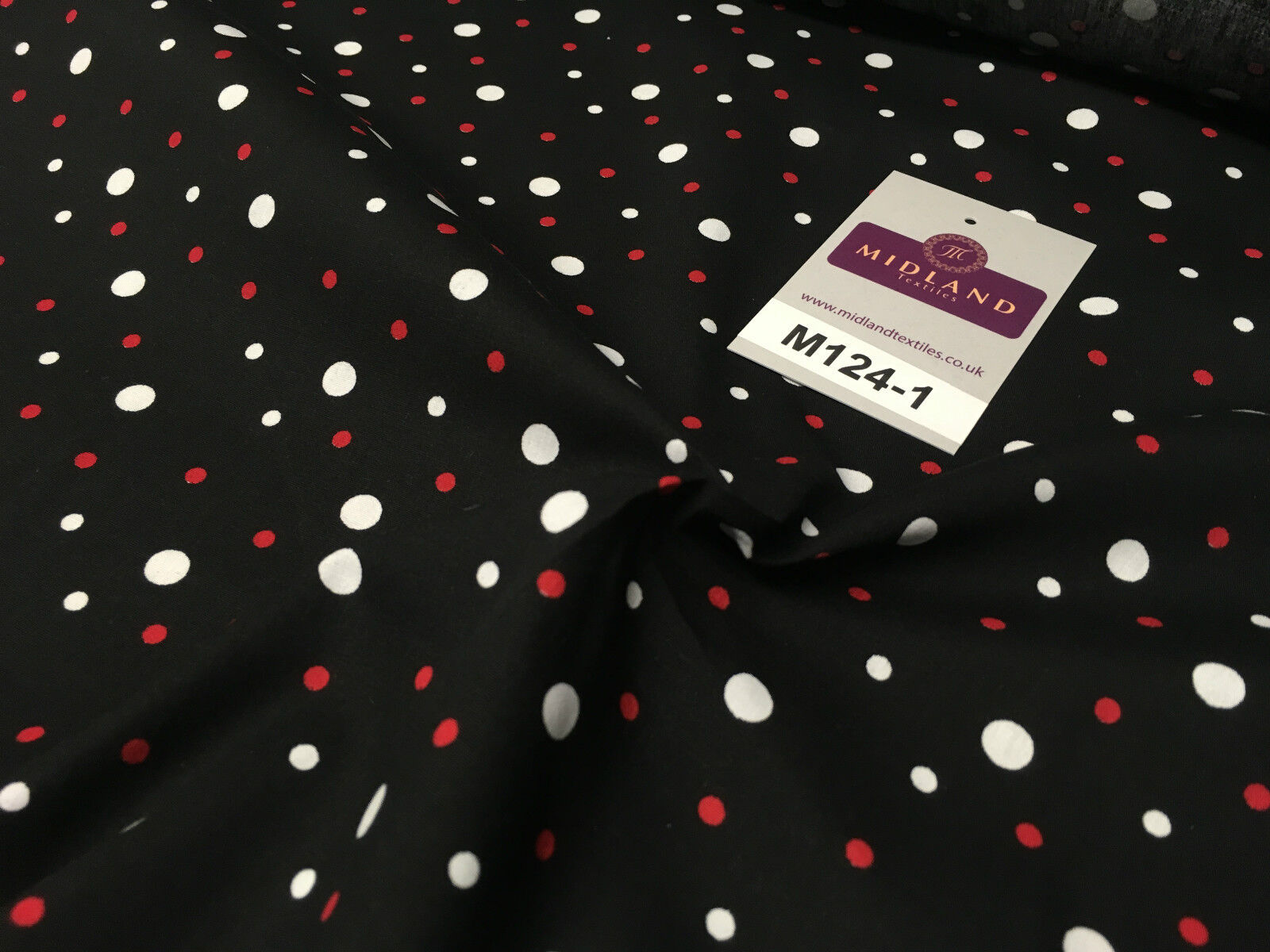 Multi coloured Polka Dot & Spot 100% Cotton Poplin Fabric 58' Wide M124