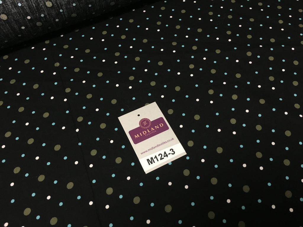 Multi coloured Polka Dot & Spot 100% Cotton Poplin Fabric 58