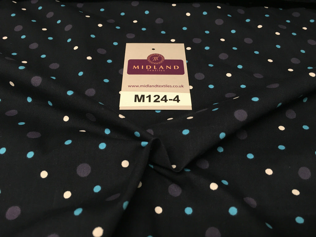 Multi coloured Polka Dot & Spot 100% Cotton Poplin Fabric 58