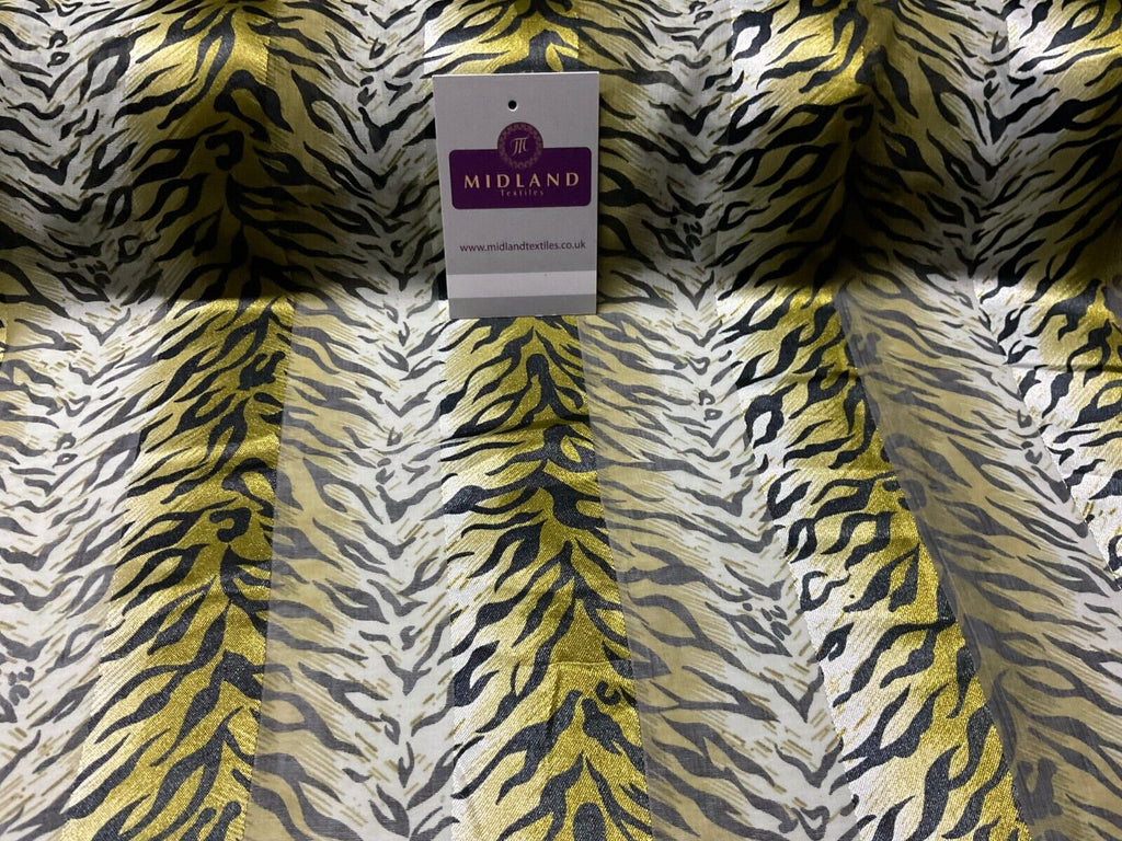 Animal Printed Chiffon satin striped dress Fabric 110cm wide M1673