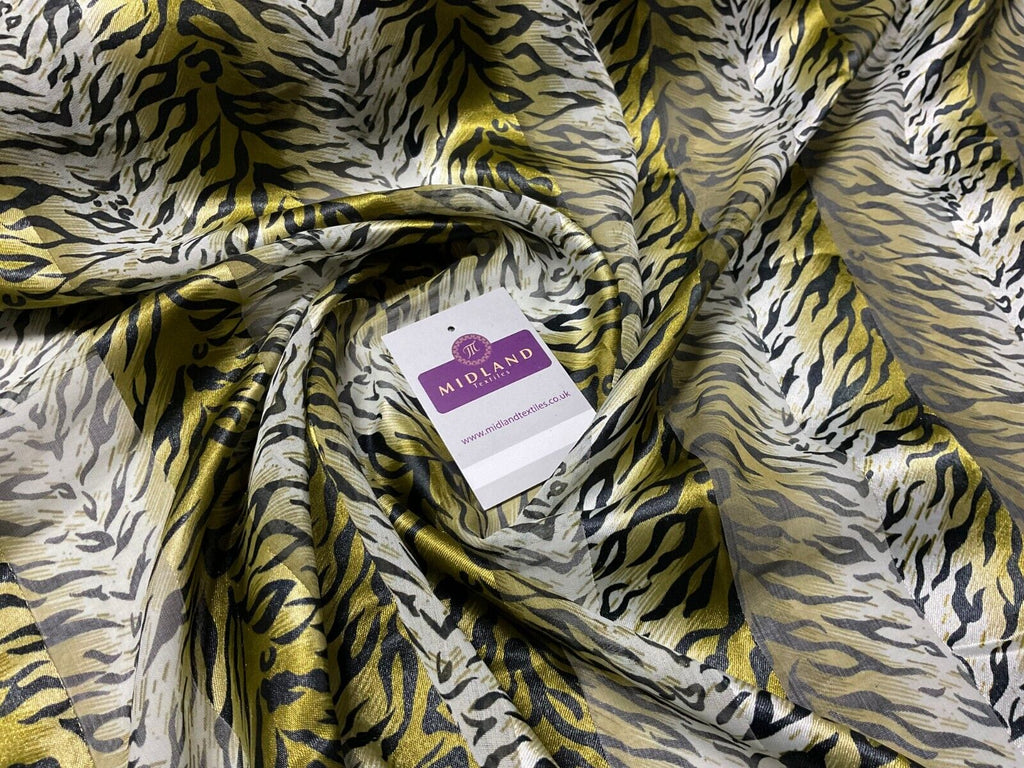 Animal Printed Chiffon satin striped dress Fabric 110cm wide M1673