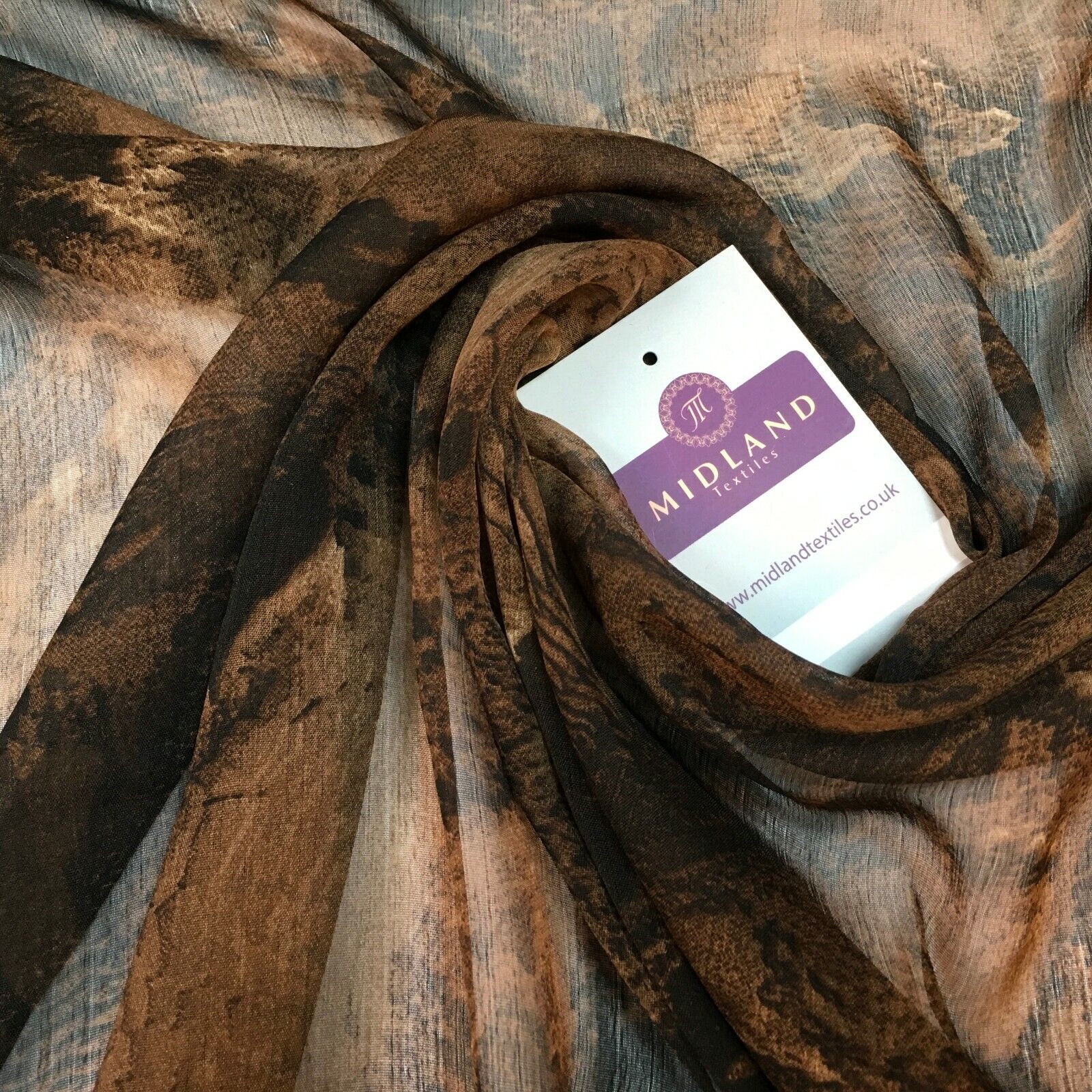 Animal Print Lightweight Chiffon Fabric 110m Wide MR1147 Mtex