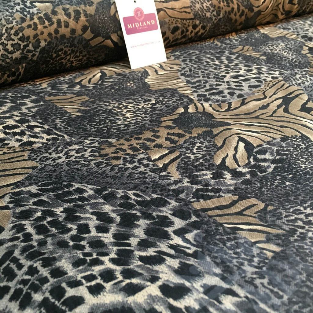 Animal Print Lightweight Chiffon Fabric 110m Wide MR1147 Mtex