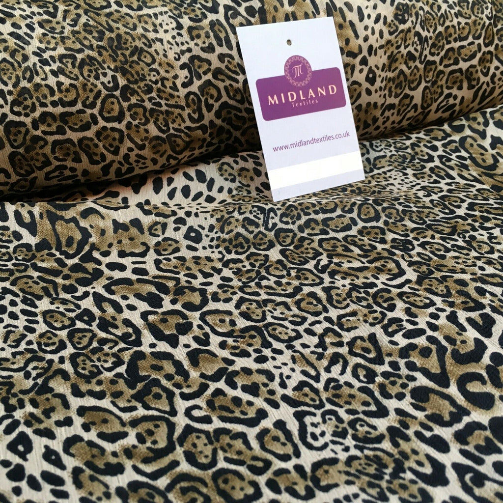 Animal Print Lightweight Chiffon Fabric 110m Wide MR1147 Mtex