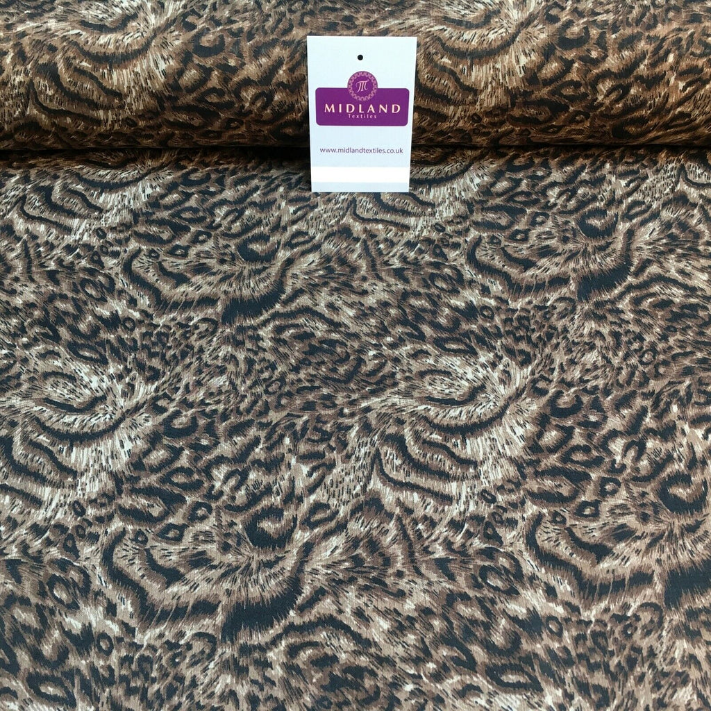 Animal Print Lightweight Chiffon Fabric 110m Wide MR1147 Mtex