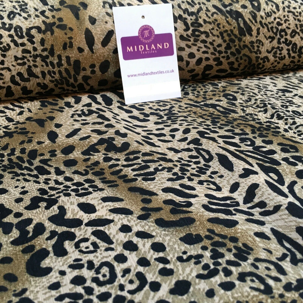 Animal Print Lightweight Chiffon Fabric 110m Wide MR1147 Mtex