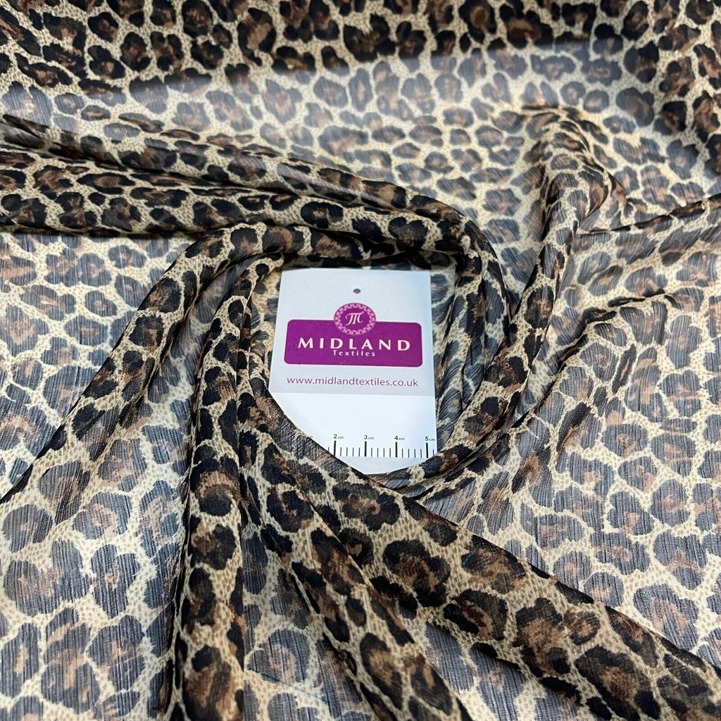 Animal Print Lightweight Chiffon Fabric 110m Wide MR1147 Mtex