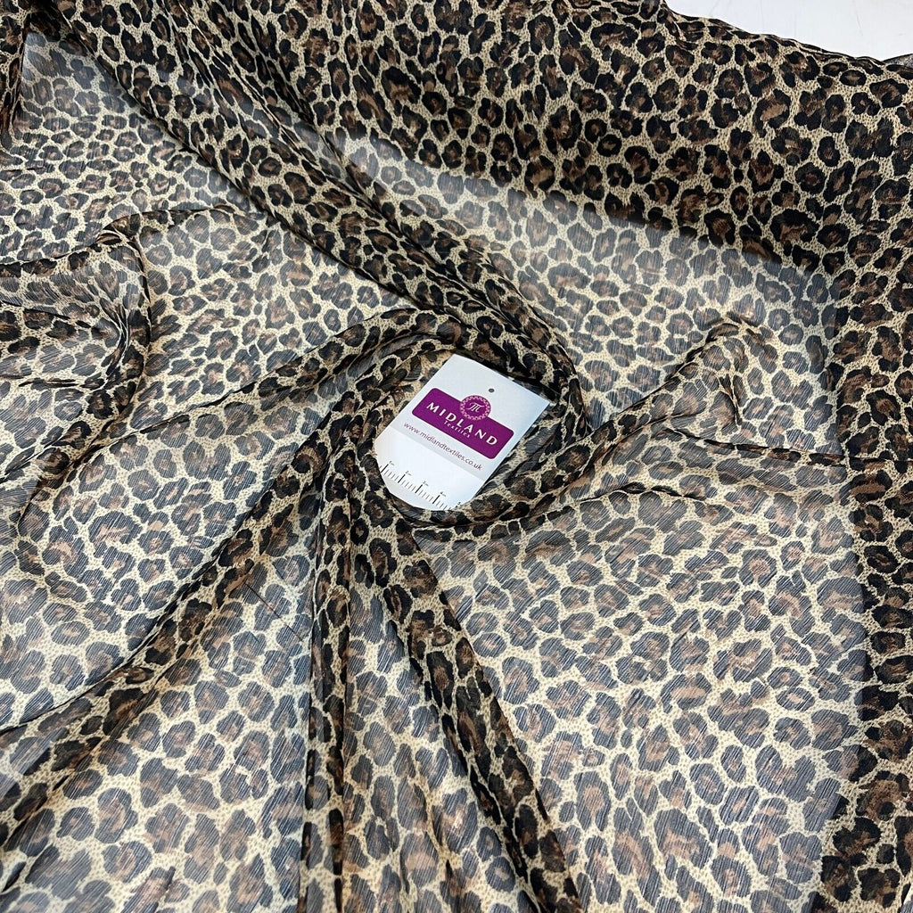 Animal Print Lightweight Chiffon Fabric 110m Wide MR1147 Mtex