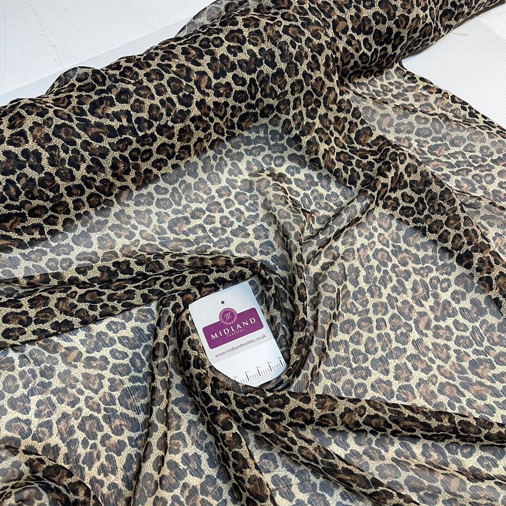 Animal Print Lightweight Chiffon Fabric 110m Wide MR1147 Mtex