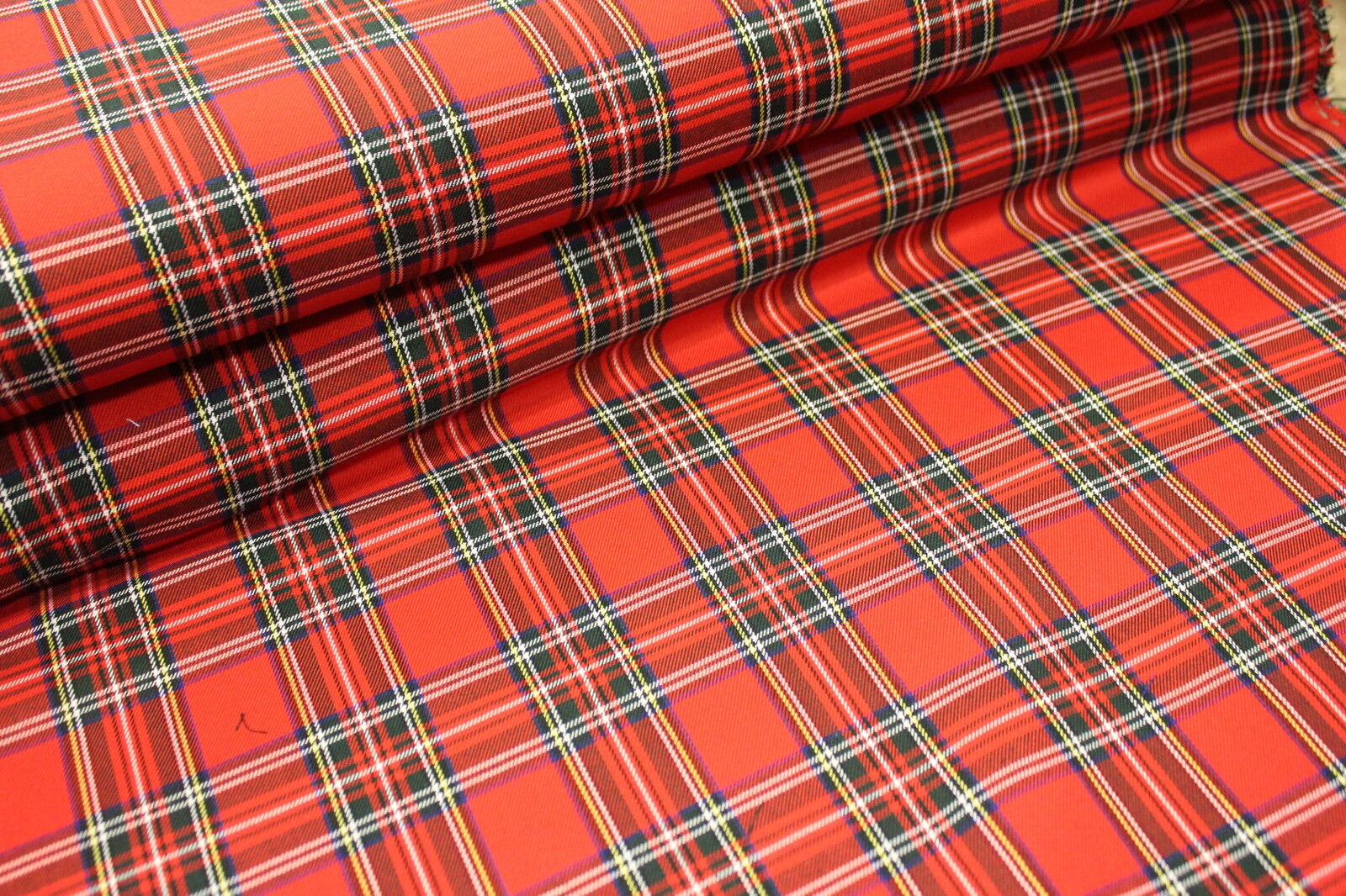 Tartan Fabric Poly Viscose - (150cm) Wide -  per mtr M190 Mtex