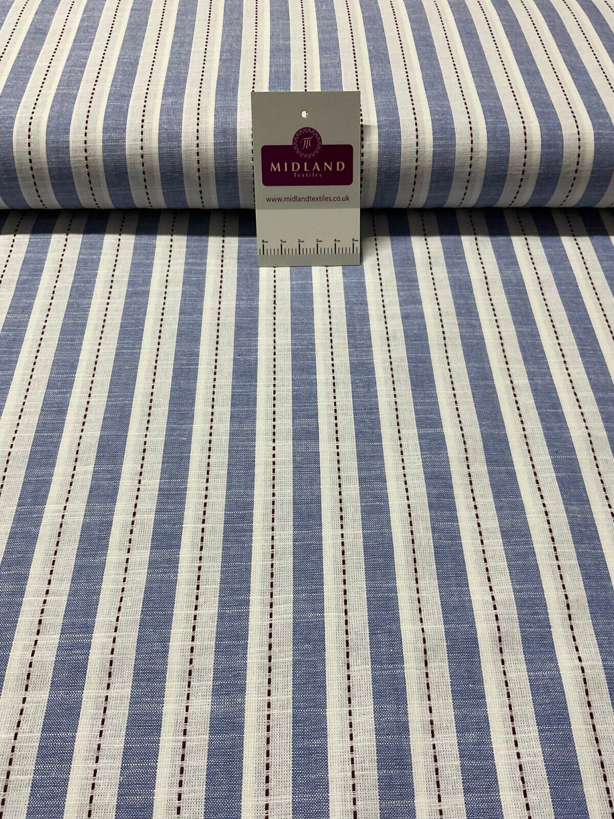 Blue Cotton Yarn Dyed Stipped stripe Dress Fabric M1877