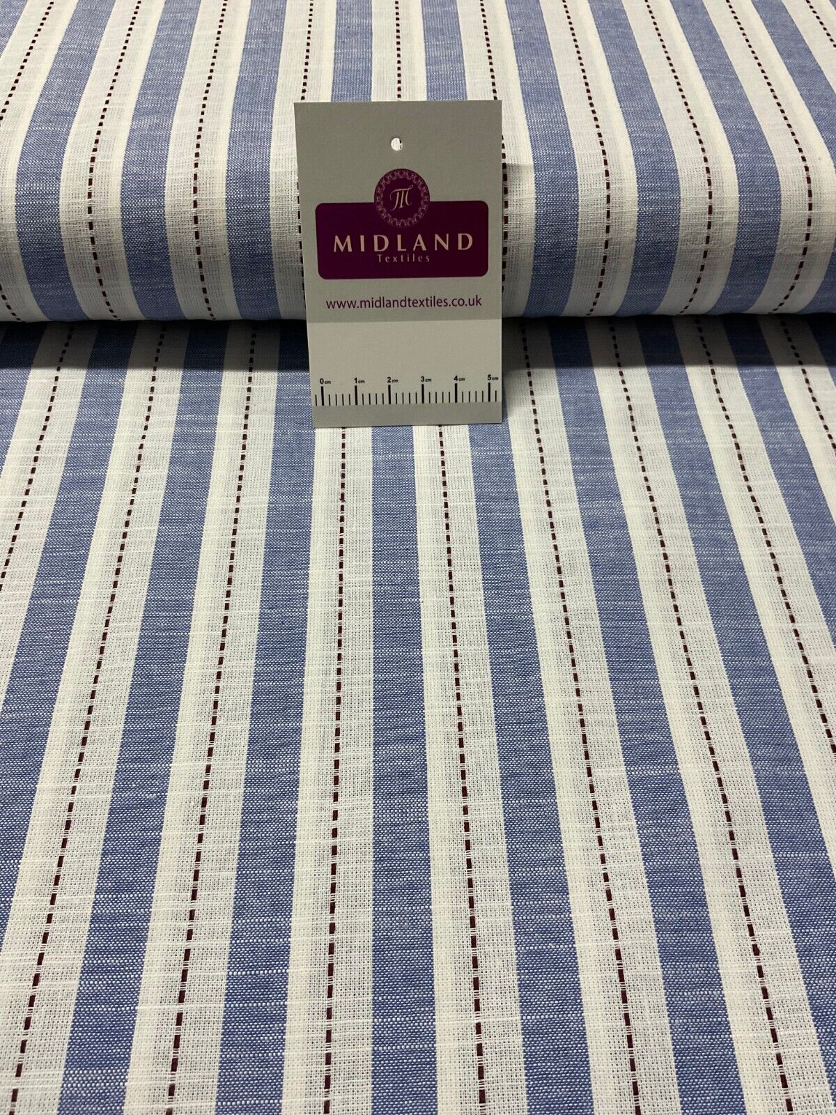 Blue Cotton Yarn Dyed Stipped stripe Dress Fabric M1877
