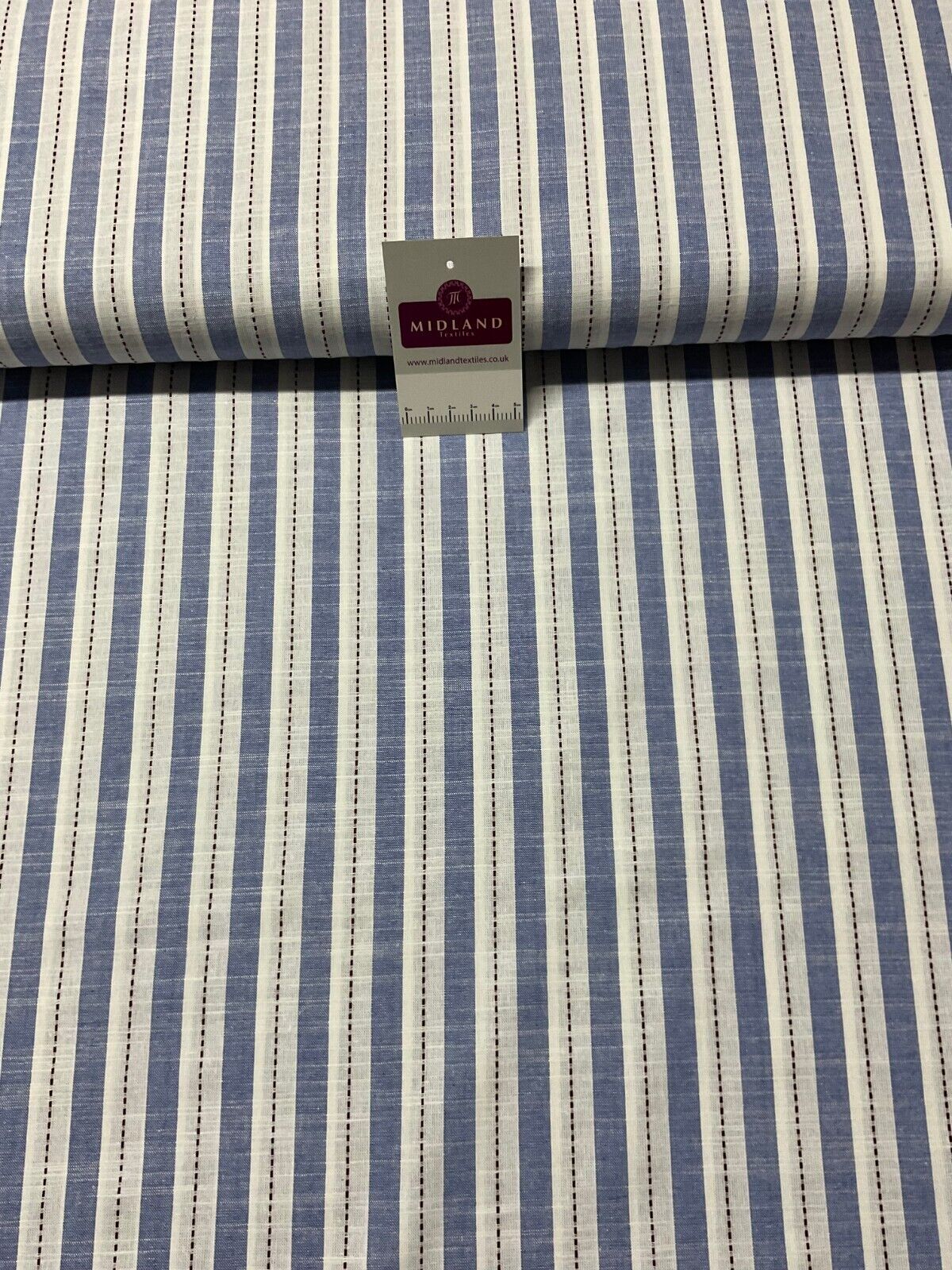 Blue Cotton Yarn Dyed Stipped stripe Dress Fabric M1877