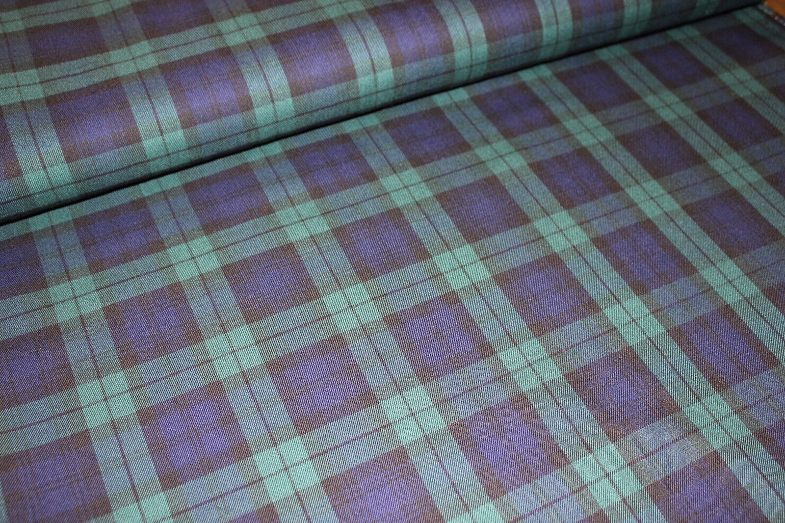 Tartan Fabric Poly Viscose - (150cm) Wide -  per mtr M190 Mtex