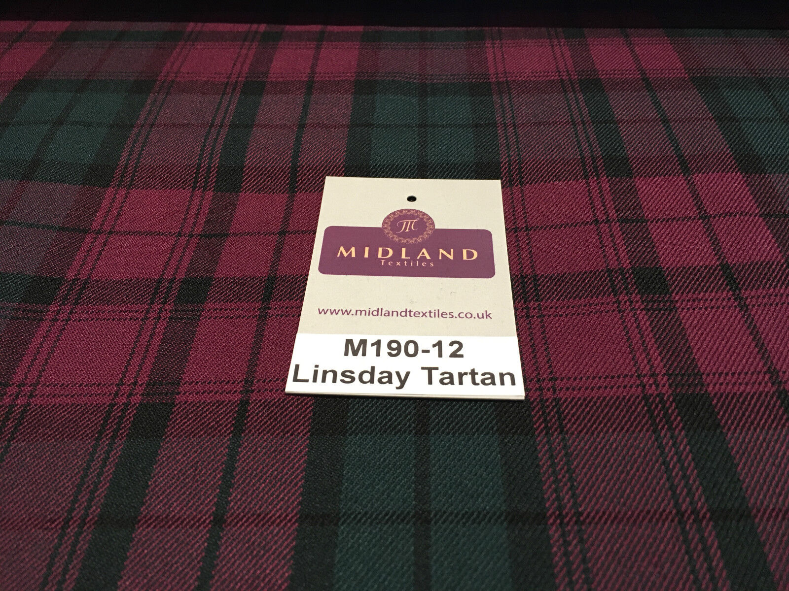 Tartan Fabric Poly Viscose - (150cm) Wide -  per mtr M190 Mtex