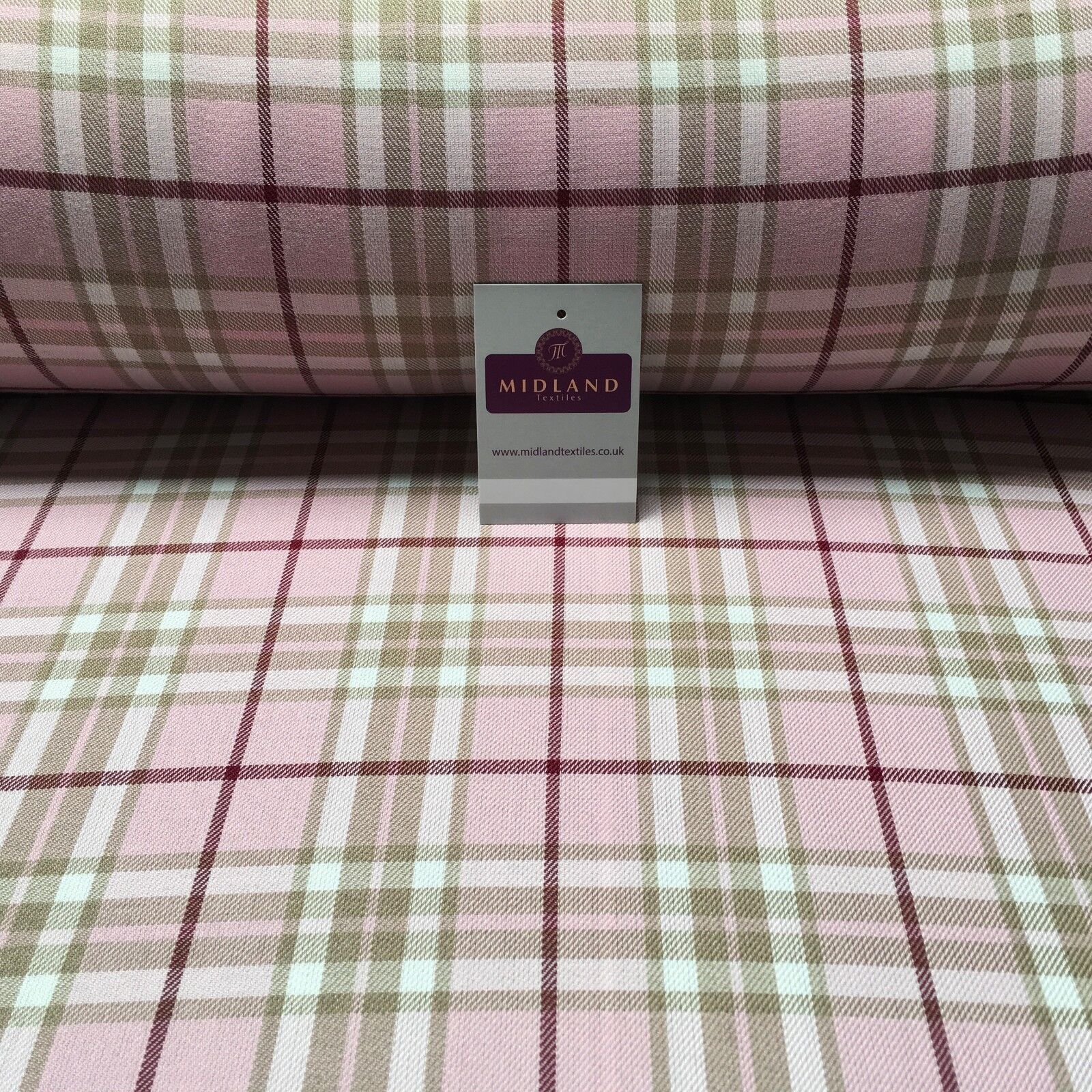 Tartan Fabric Poly Viscose - (150cm) Wide -  per mtr M190 Mtex
