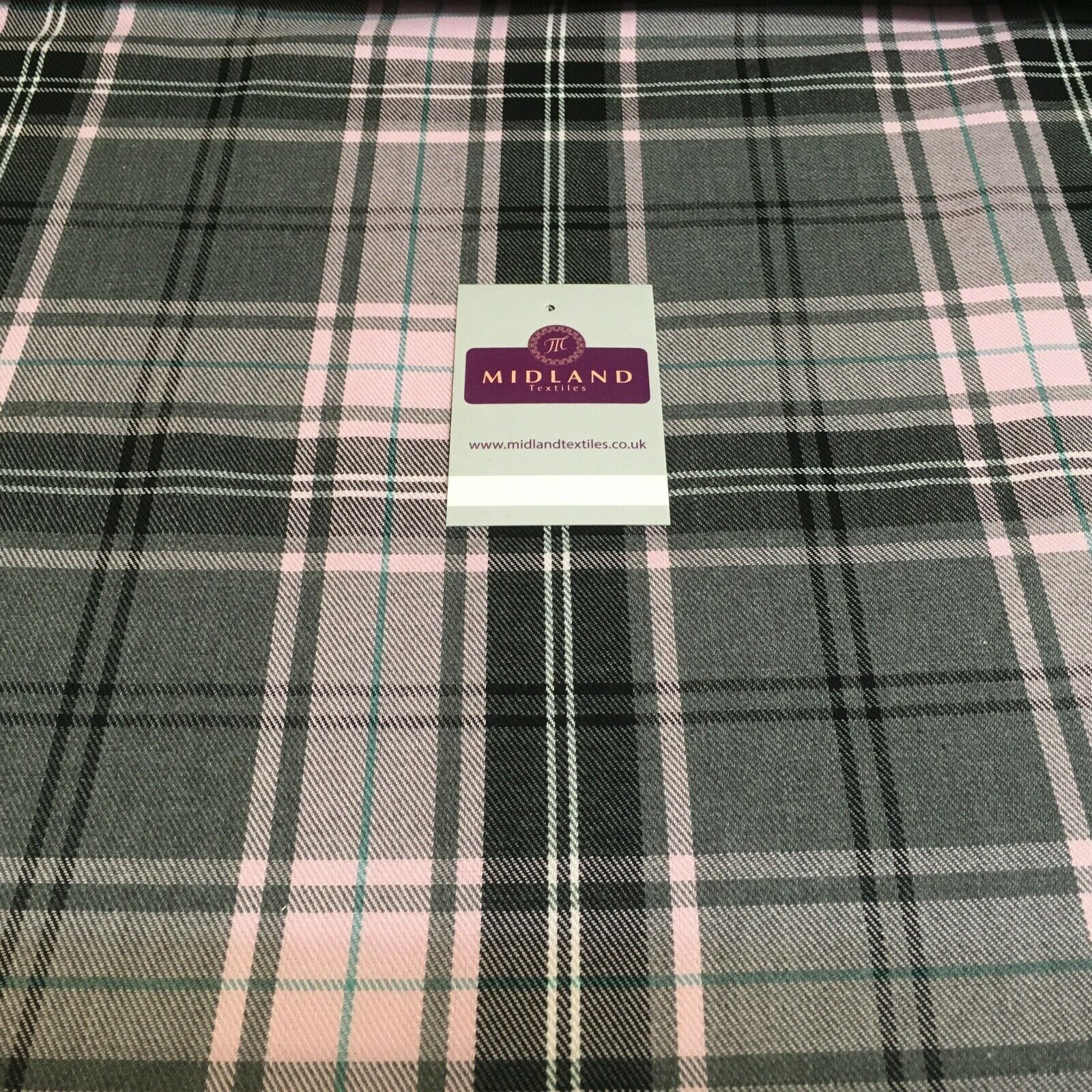 Tartan Fabric Poly Viscose - (150cm) Wide -  per mtr M190 Mtex