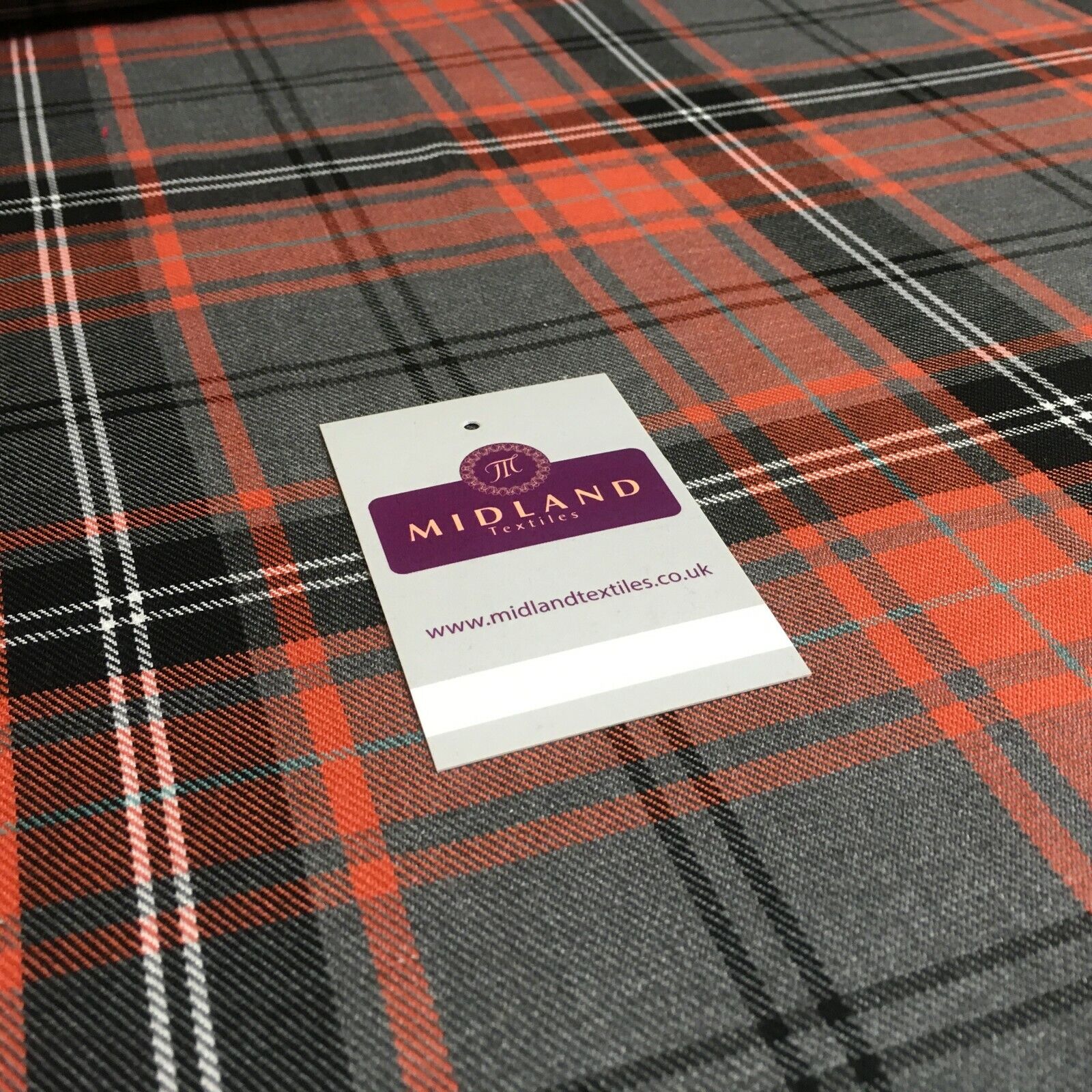 Tartan Fabric Poly Viscose - (150cm) Wide -  per mtr M190 Mtex