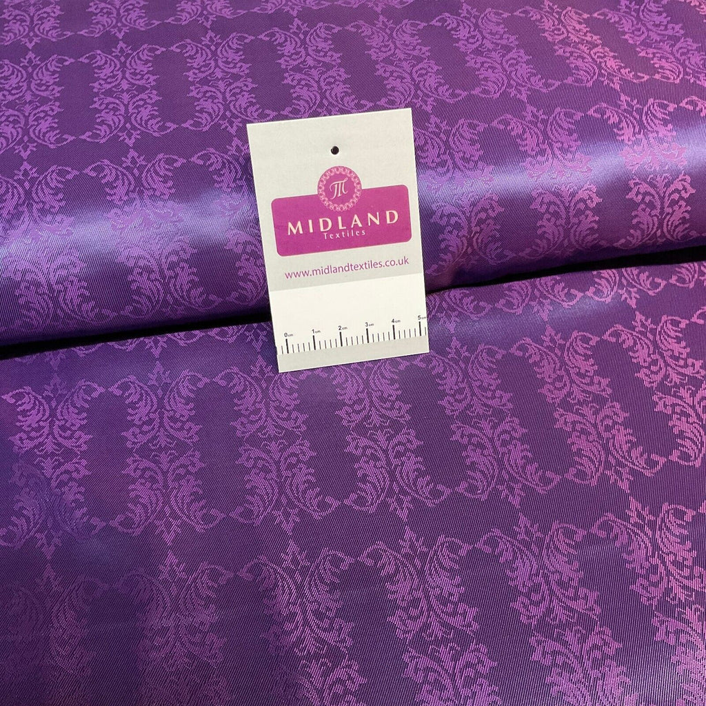 Purple Ornamental Italian Fancy viscose acetate lining luxurious Fabric M1866-2