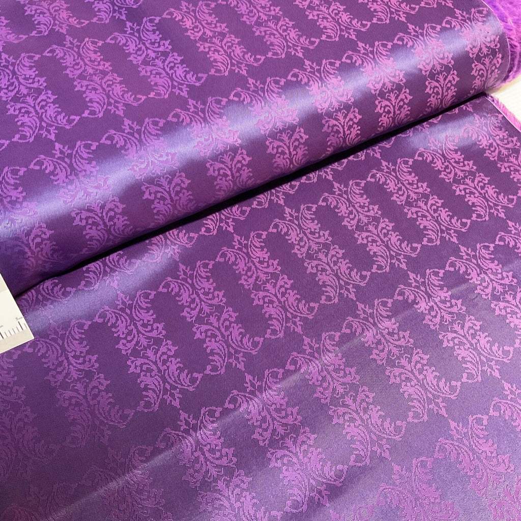 Purple Ornamental Italian Fancy viscose acetate lining luxurious Fabric M1866-2