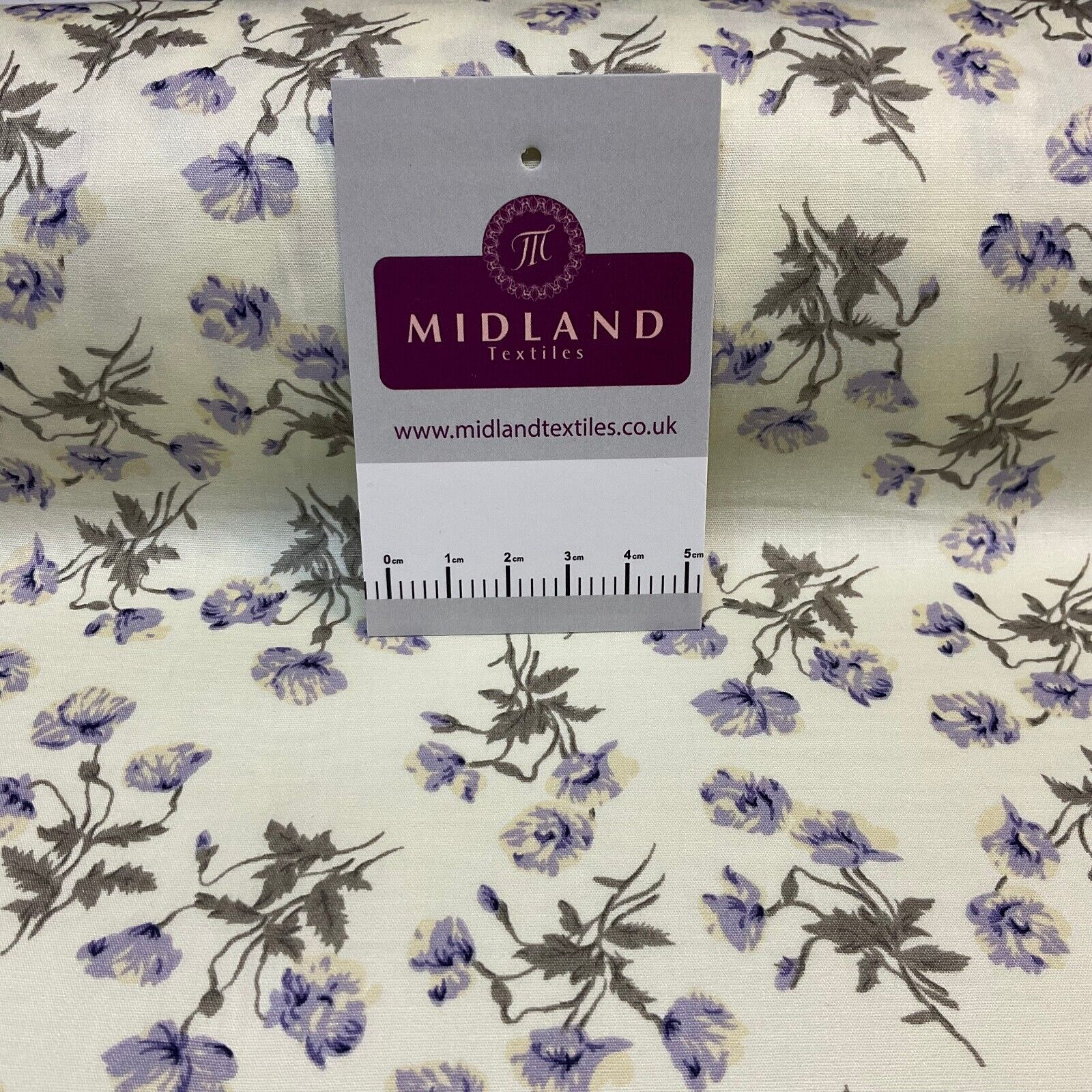 Summer vintage style Cream floral Cotton Poplin dress Fabric Sold by Metre M1864