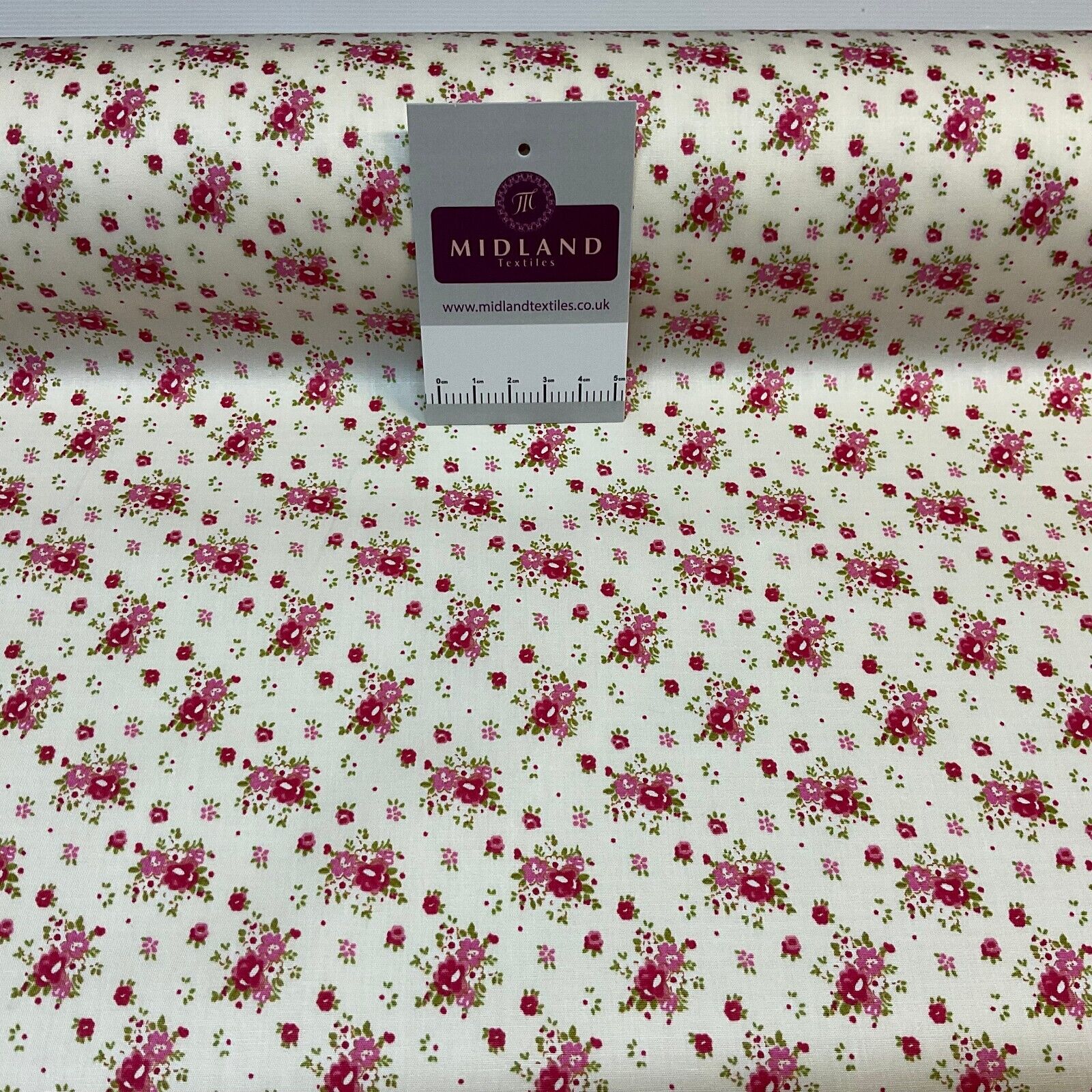 Summer vintage style chic floral Cotton Poplin dress Fabric Sold per Metre M1862