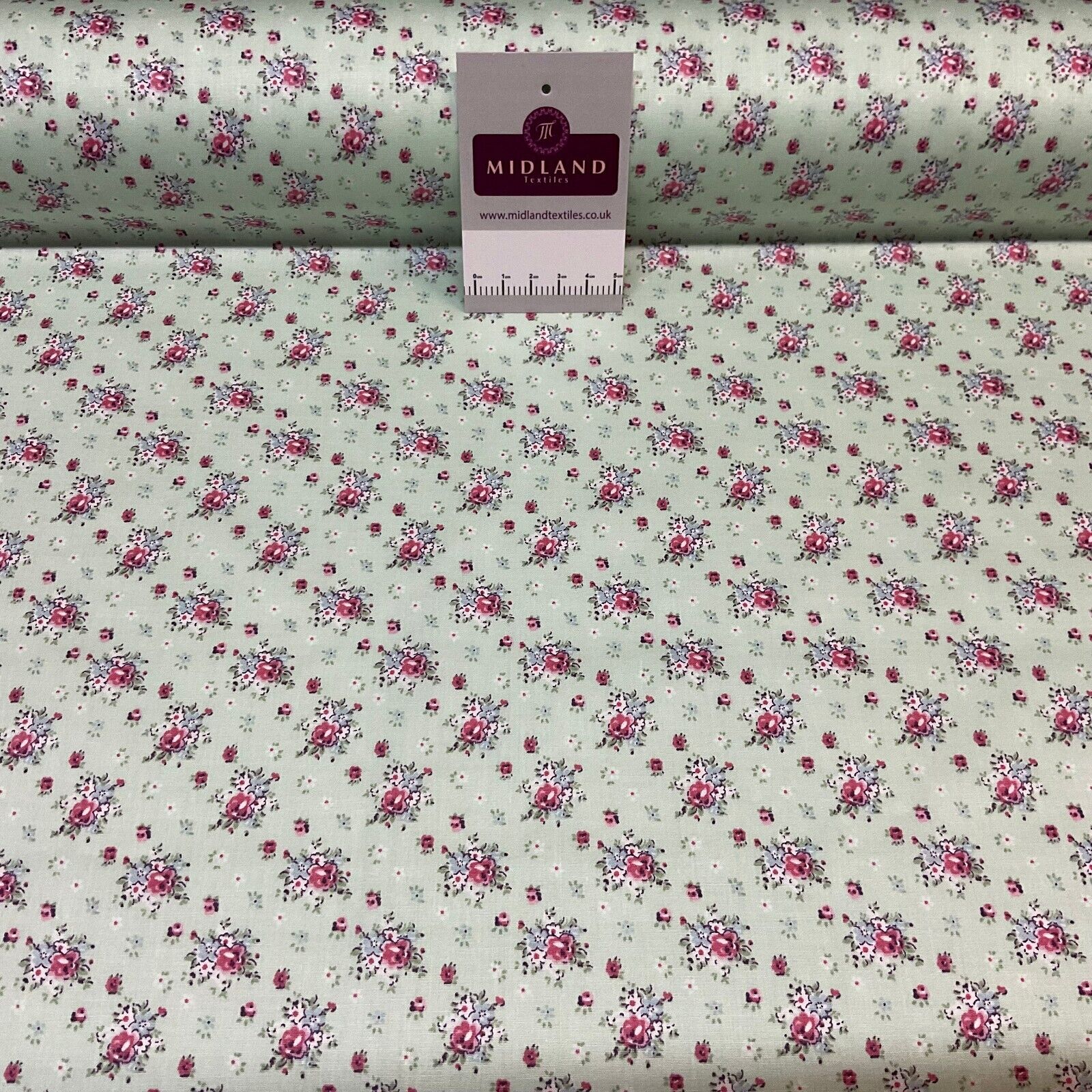 Summer vintage style chic floral Cotton Poplin dress Fabric Sold per Metre M1862