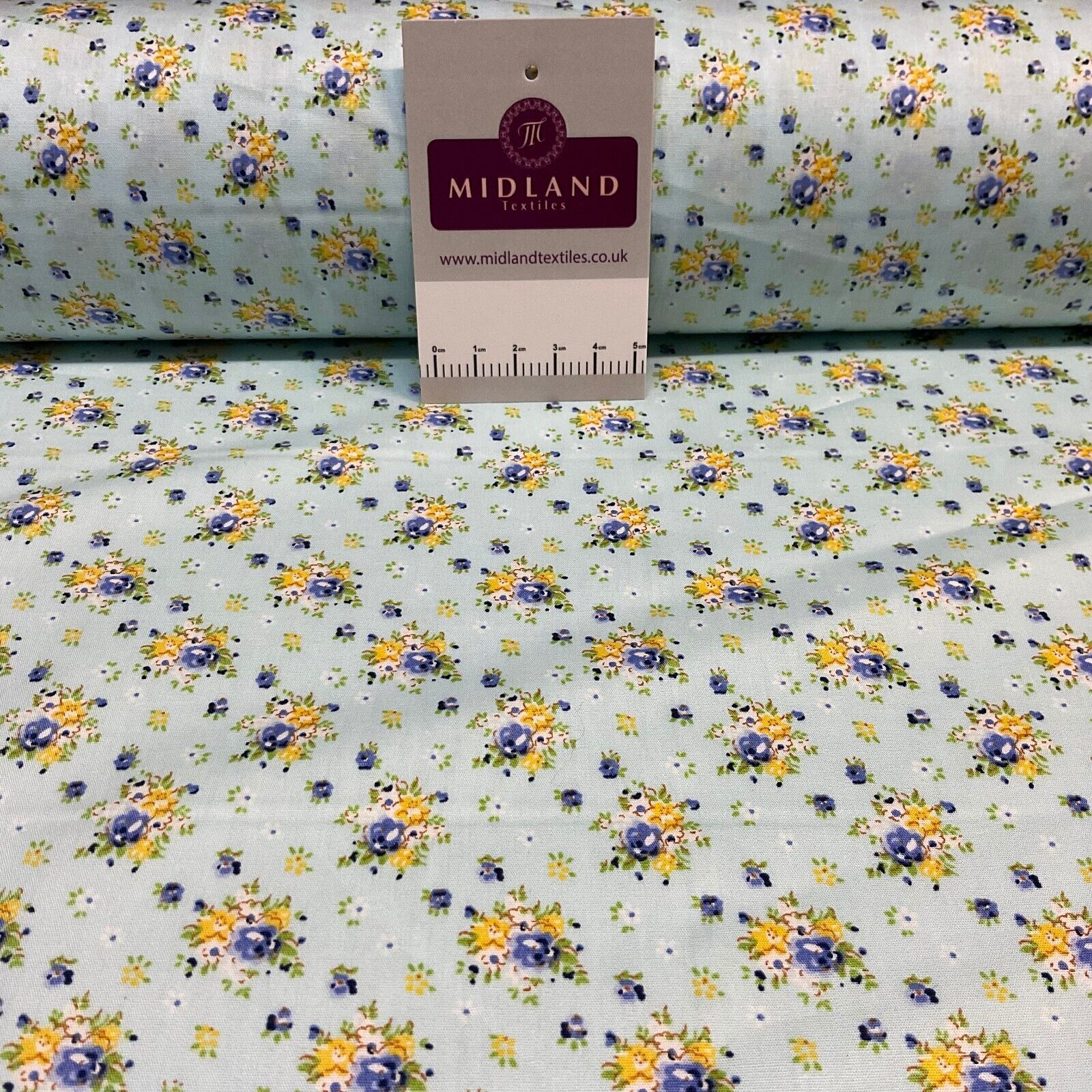 Summer vintage style chic floral Cotton Poplin dress Fabric Sold per Metre M1862