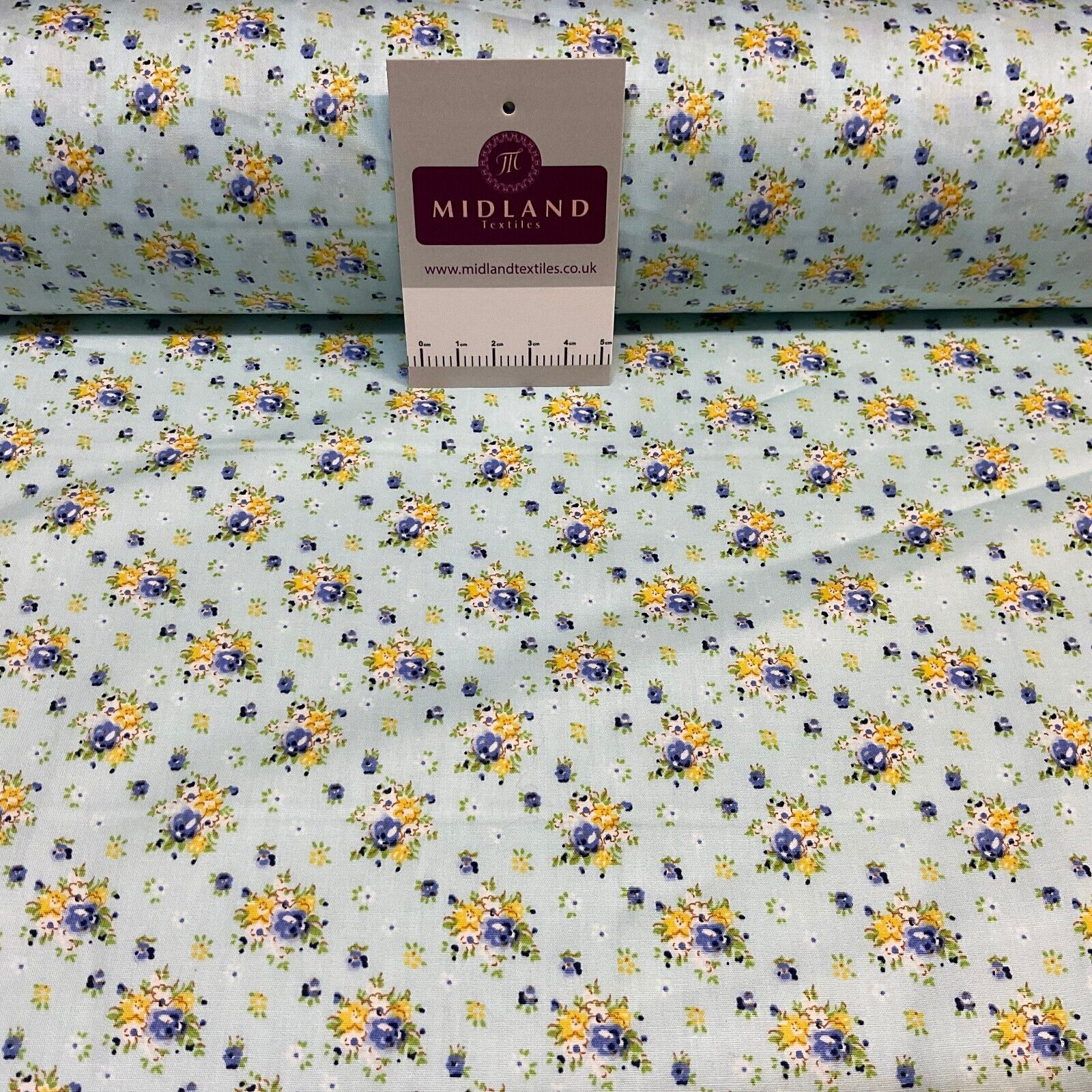 Summer vintage style chic floral Cotton Poplin dress Fabric Sold per Metre M1862