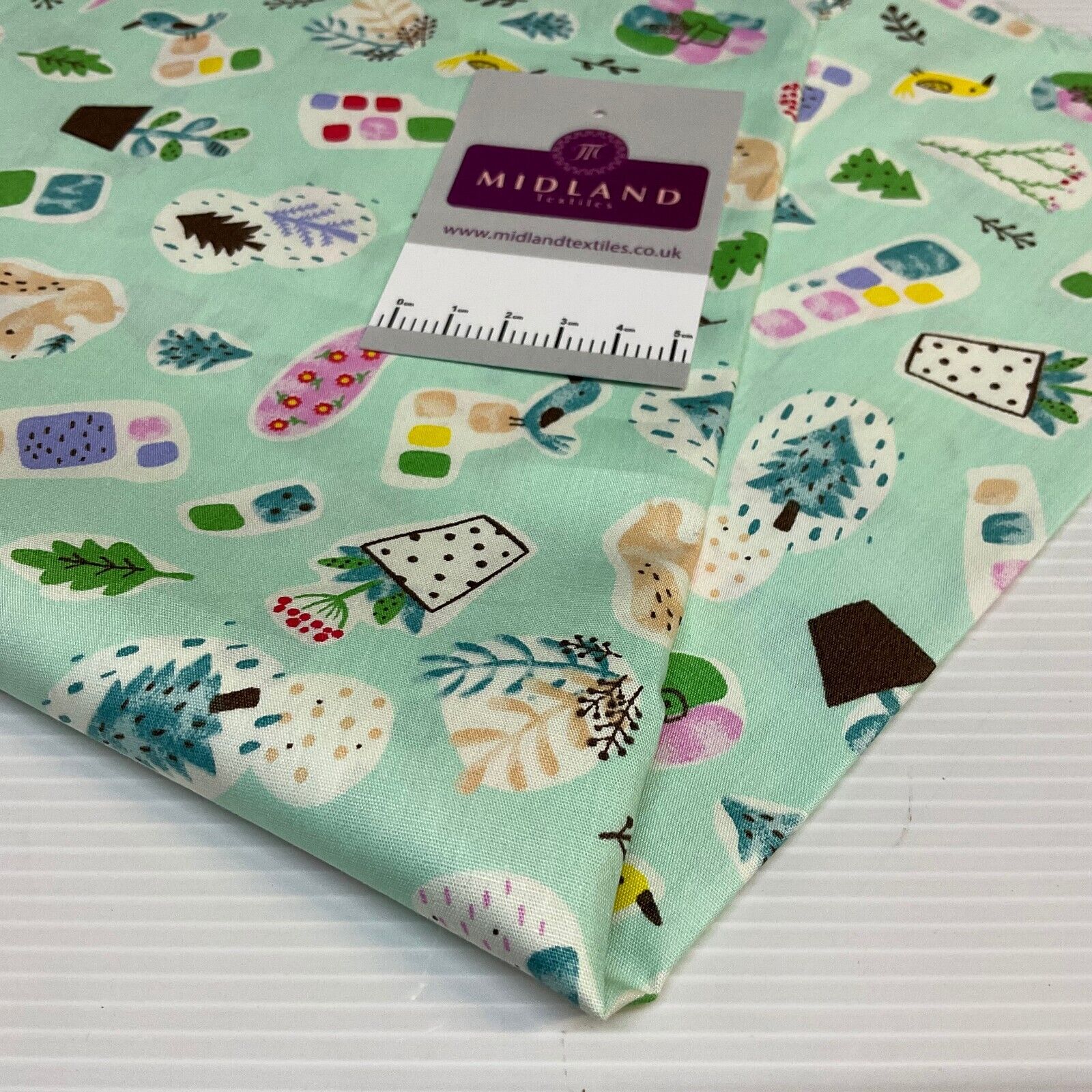 Novelty Flower Pot Wildlife Cotton Poplin dress Fabric sold by the meter M1924