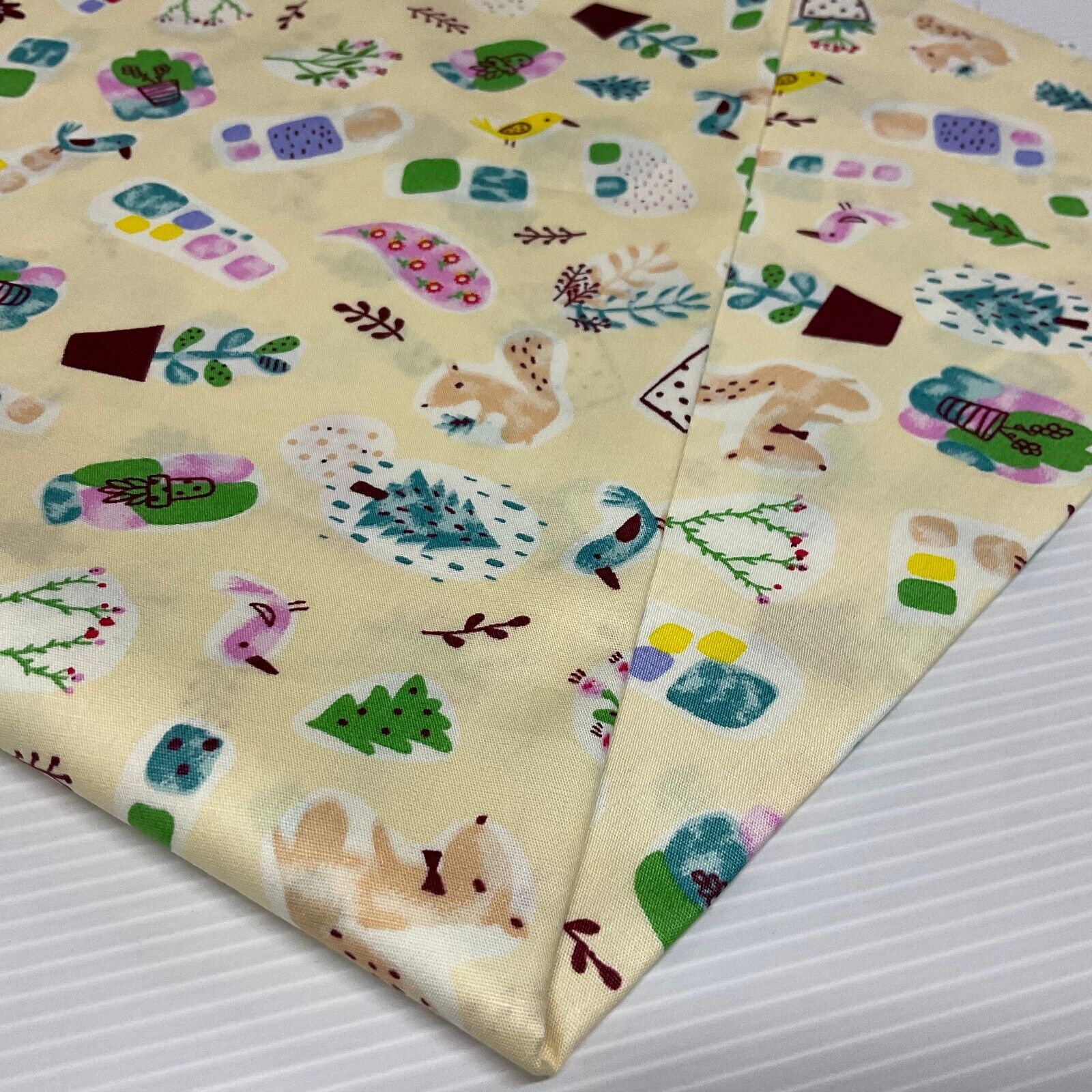 Novelty Flower Pot Wildlife Cotton Poplin dress Fabric sold by the meter M1924