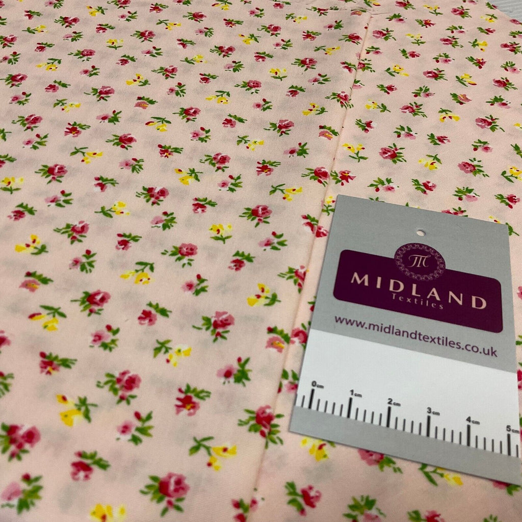 Carnation small floral Cotton Poplin dress Fabric sold by the meter M1922