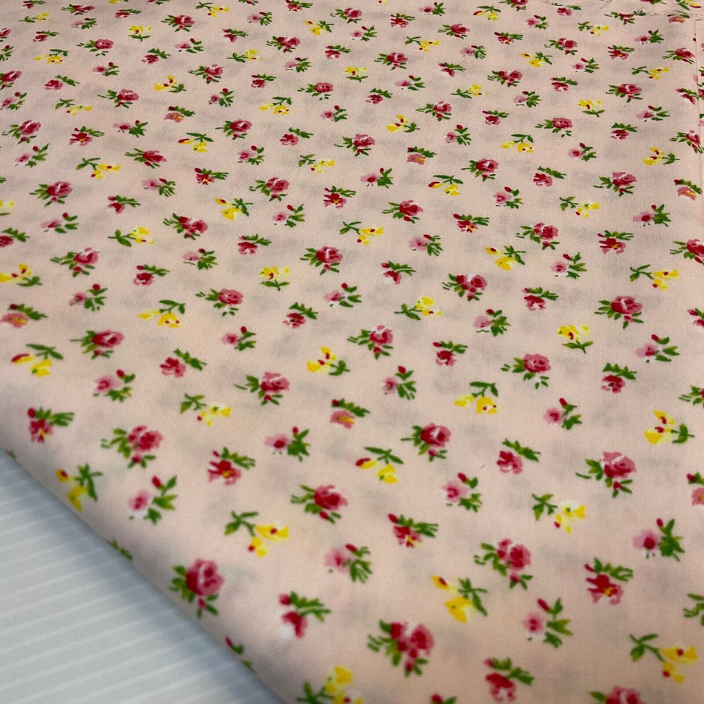 Carnation small floral Cotton Poplin dress Fabric sold by the meter M1922