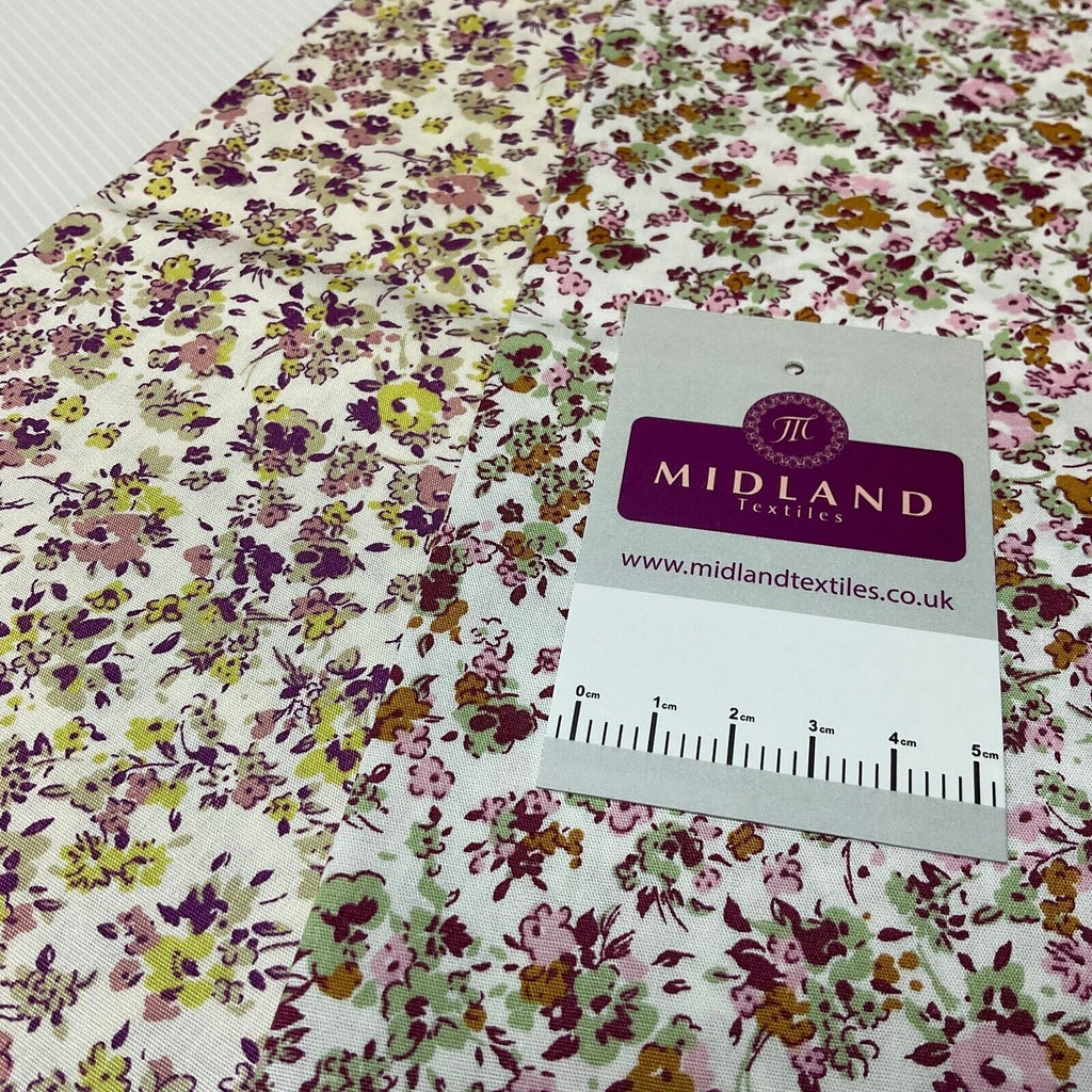 Small floral Heather Cotton Poplin dress Fabric sold by the meter M1919