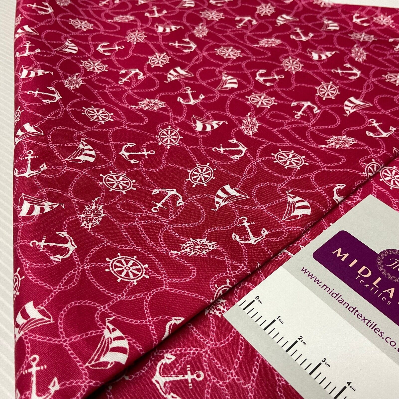 Harbour Salior Anchor Cotton Poplin dress Fabric sold by the meter M1921