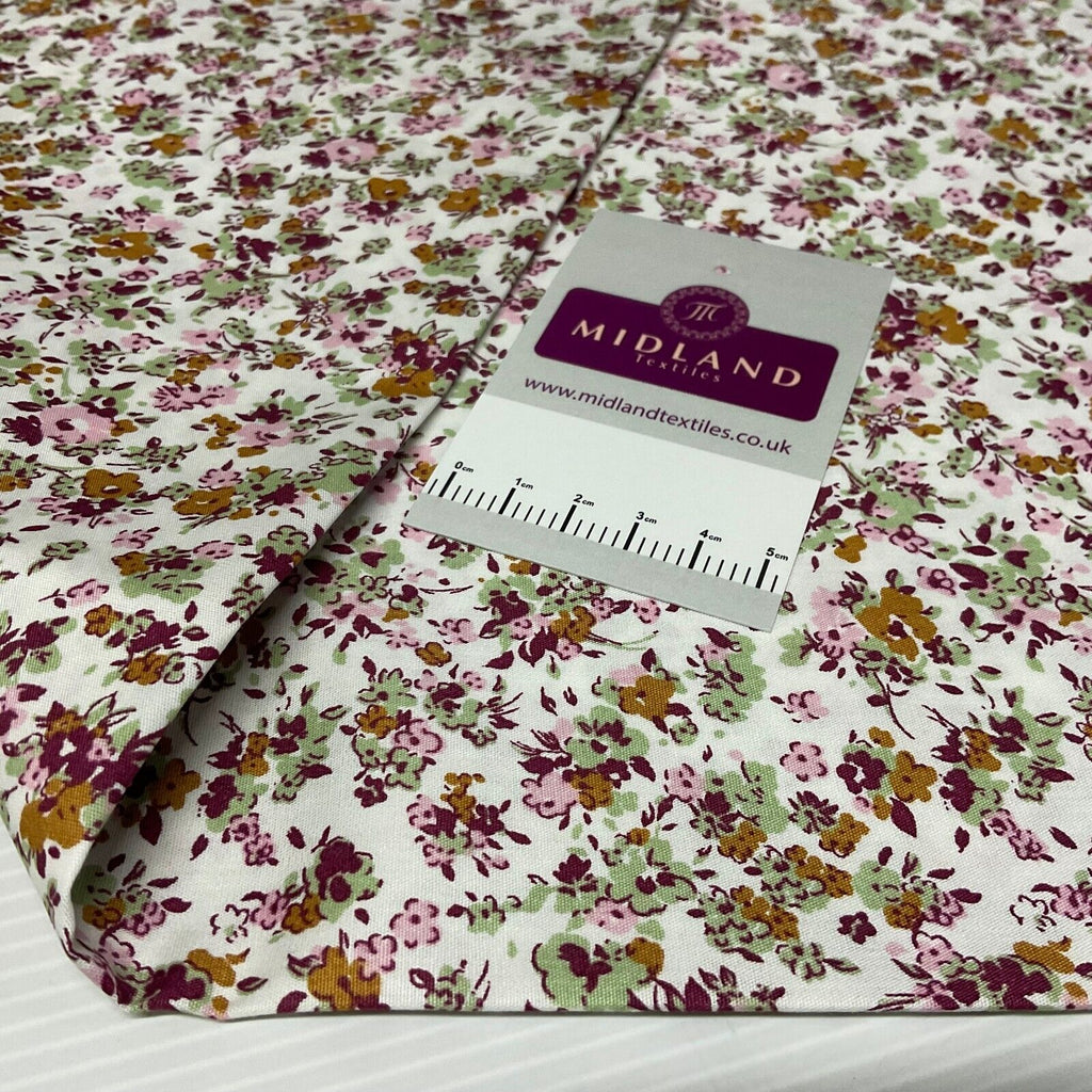 Small floral Heather Cotton Poplin dress Fabric sold by the meter M1919