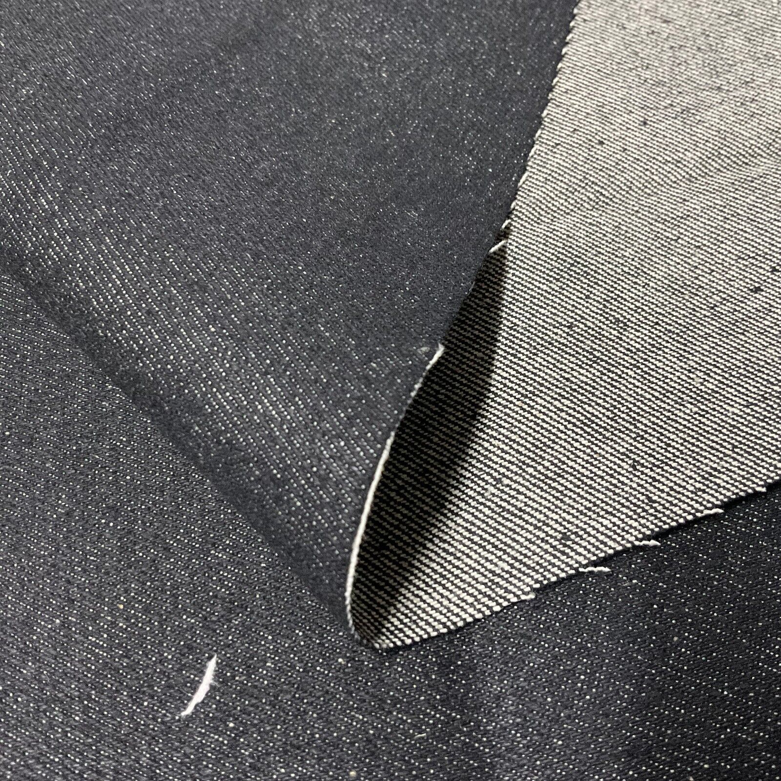 14oz Heavyweight Denim Black Heavyweight 100% Cotton Fabric 150cm M613 Mtex