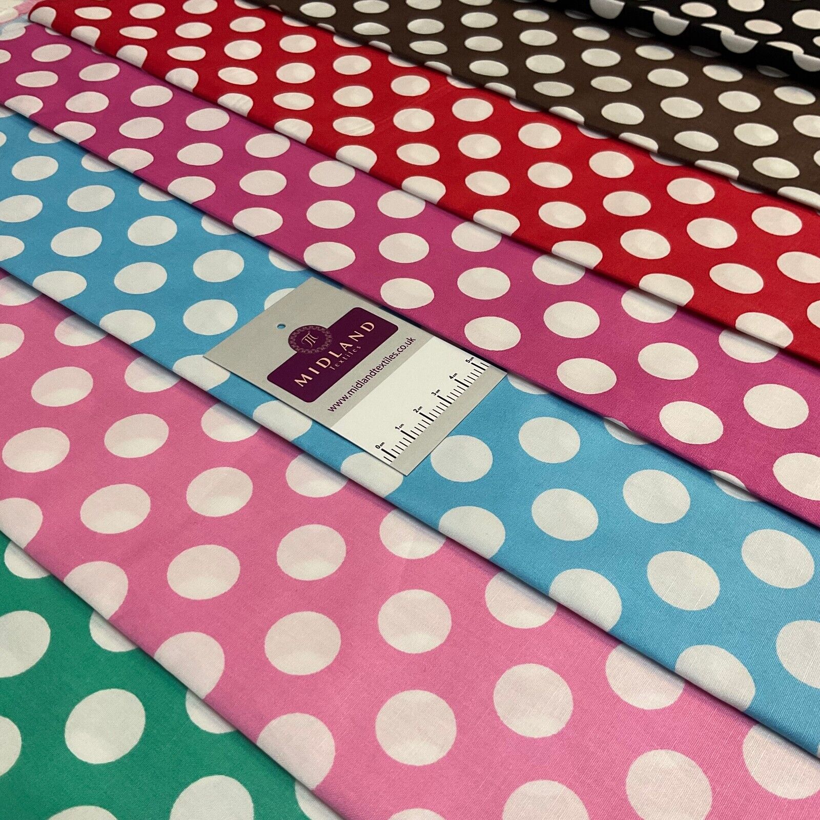 Polka dot spot Cotton Poplin dress Fabric Sold by the meter M1896