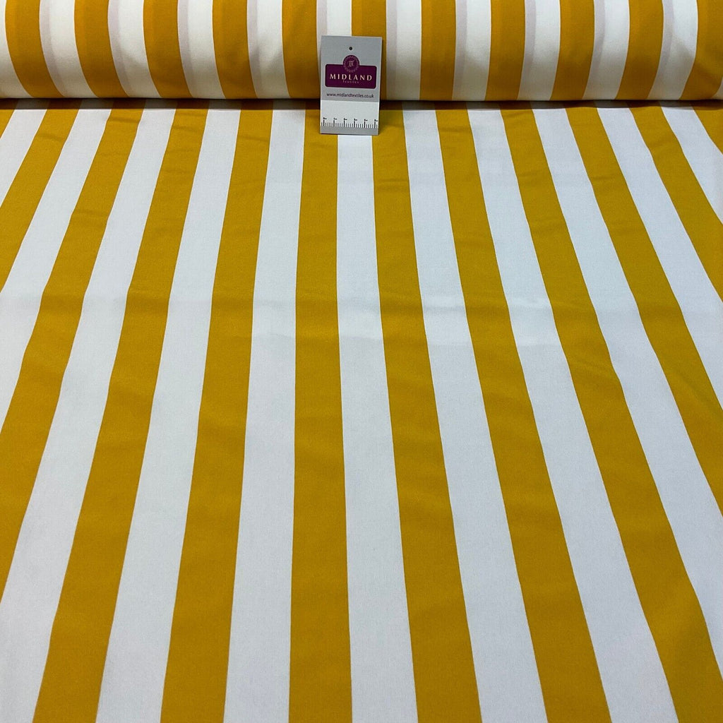 3cm wide Candy Striped peach crepe dress fabric sold by the meter M1941