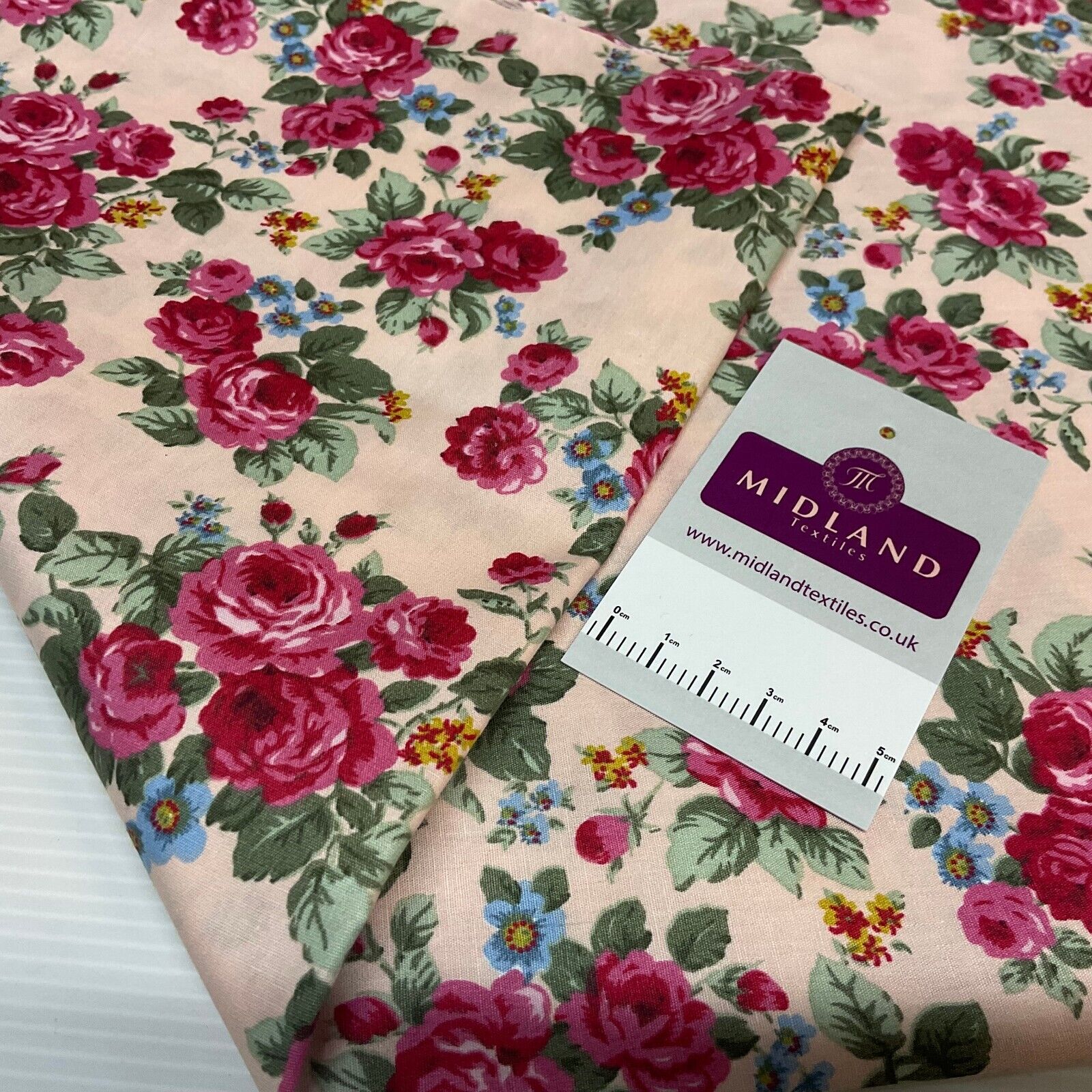 Floral Roses Bunch Cotton Poplin dress Fabric Sold by the meter M1891