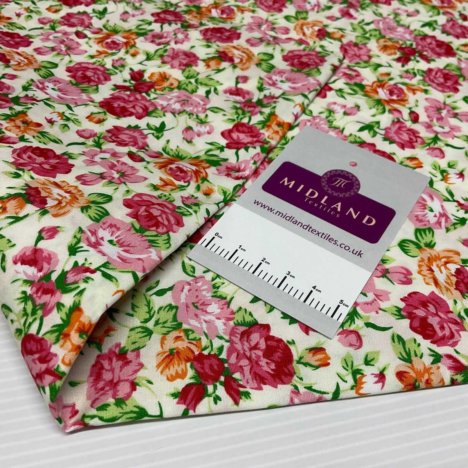 Floral Florence Bunch Cotton Poplin dress Fabric Sold by the meter M18