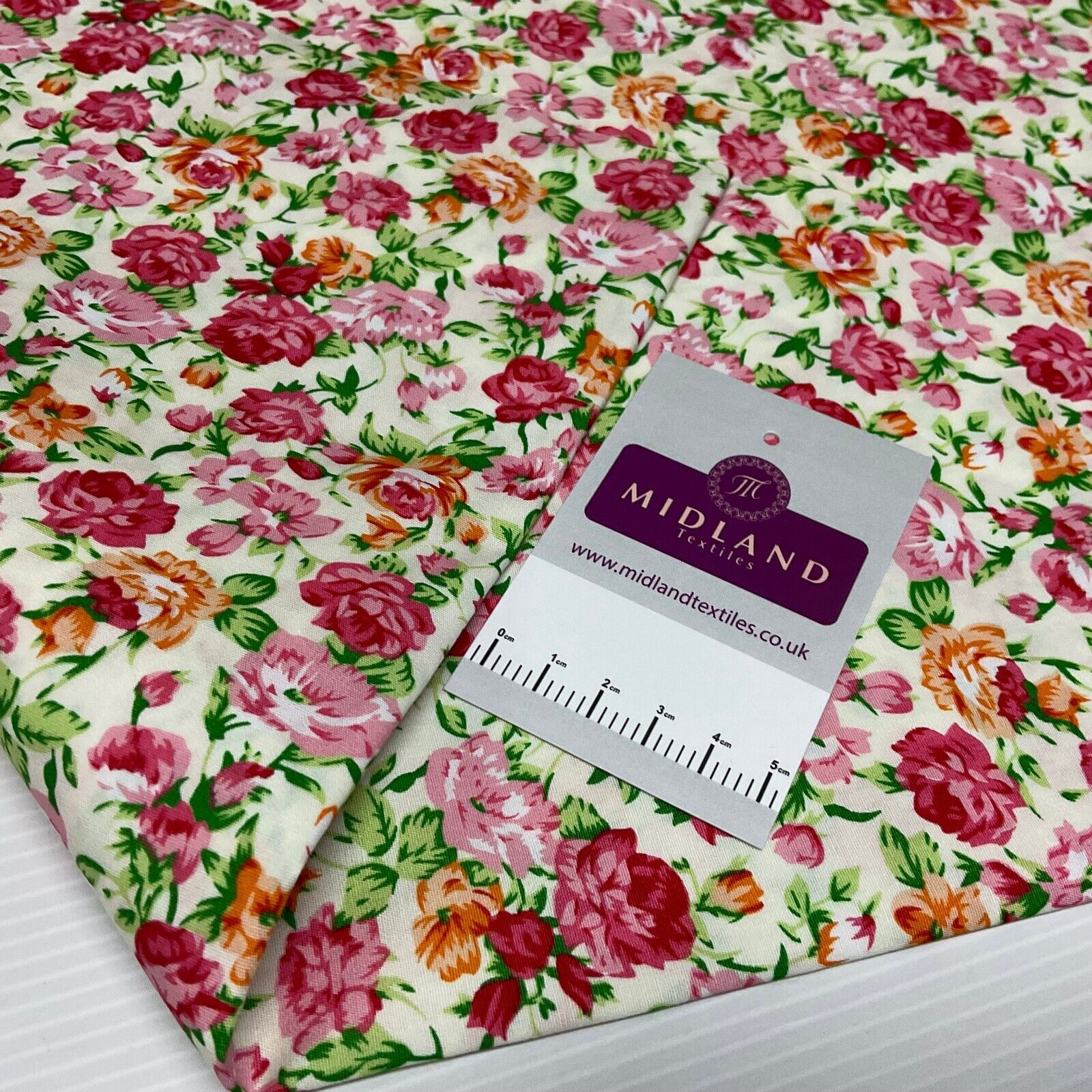 Floral Florence Bunch Cotton Poplin dress Fabric Sold by the meter M1893